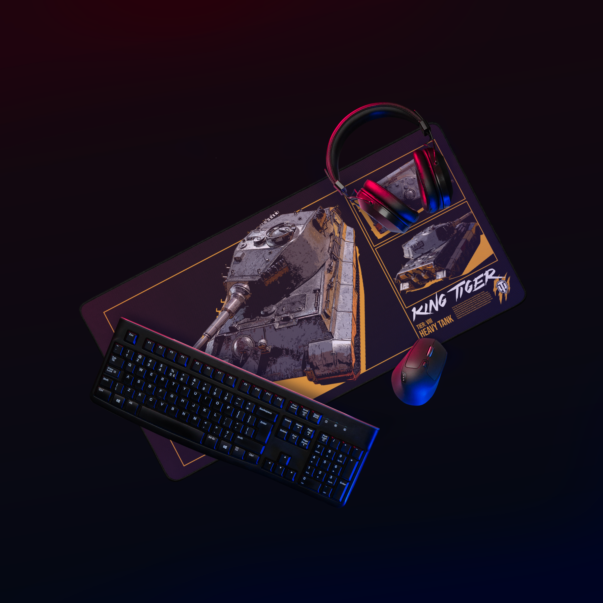 World of Tanks TankFest 2025 King Tiger mousepad antiscivolo