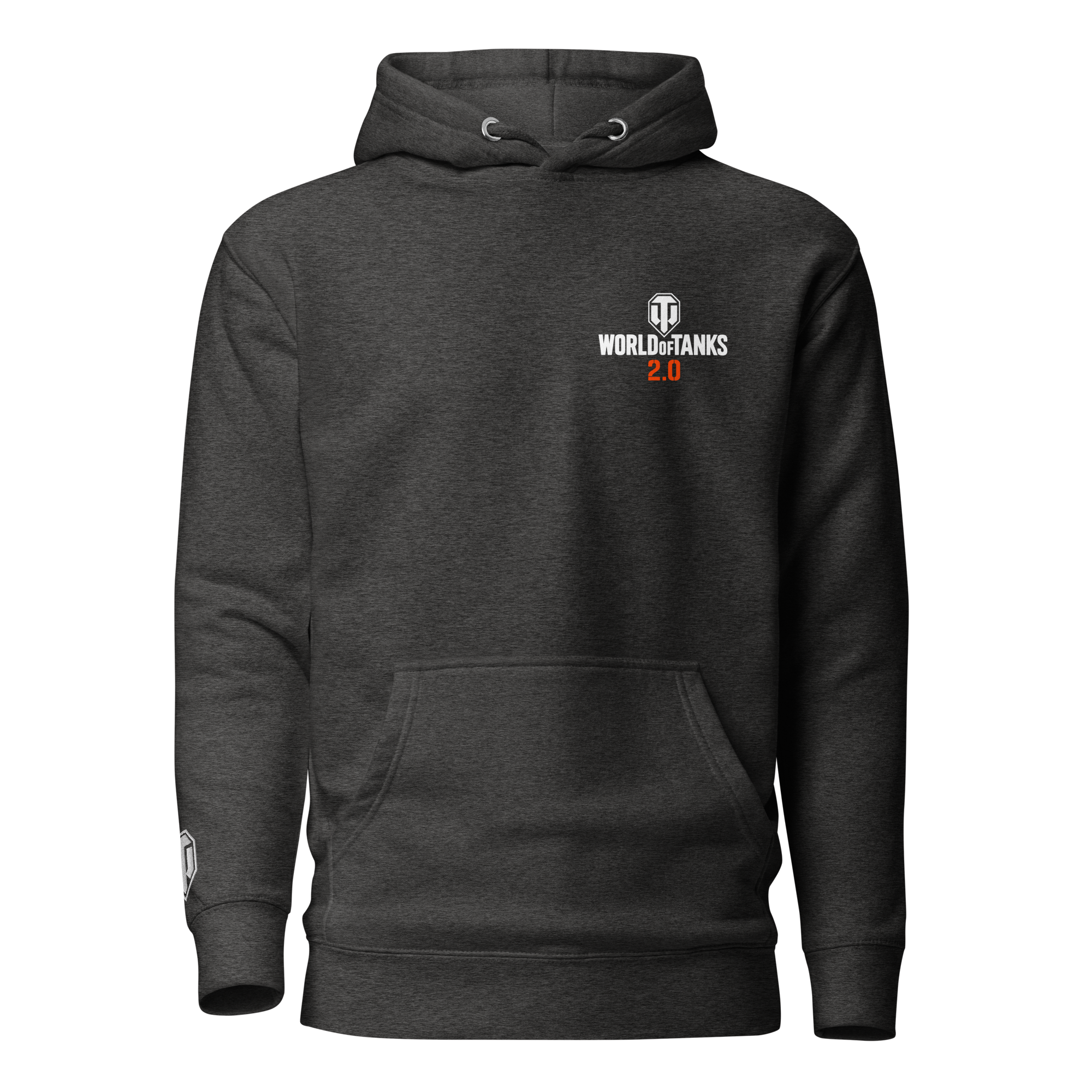 World of Tanks 2.0 felpa cappuccio charcoal heather