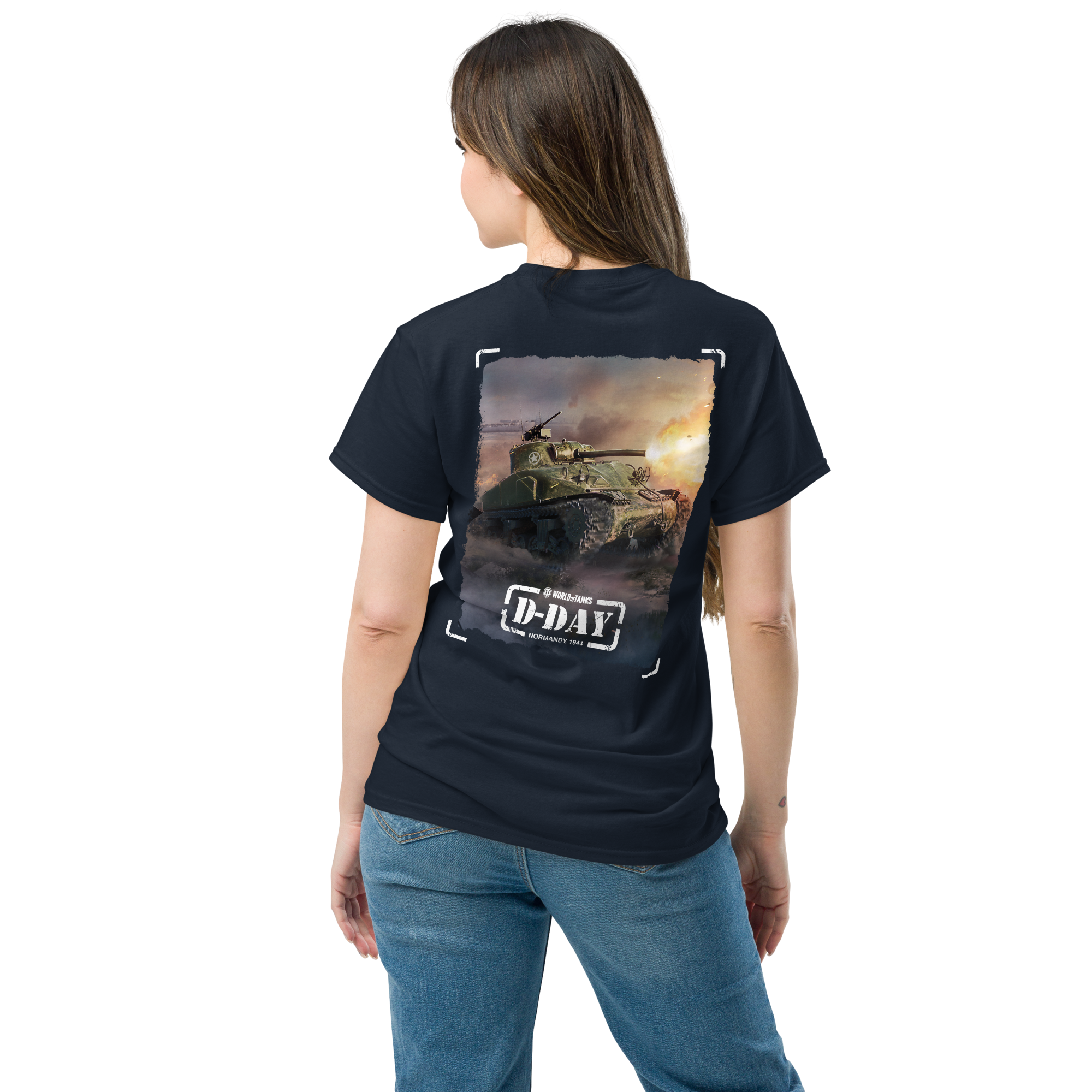 World of Tanks D-Day 2025 t-shirt navy cotone