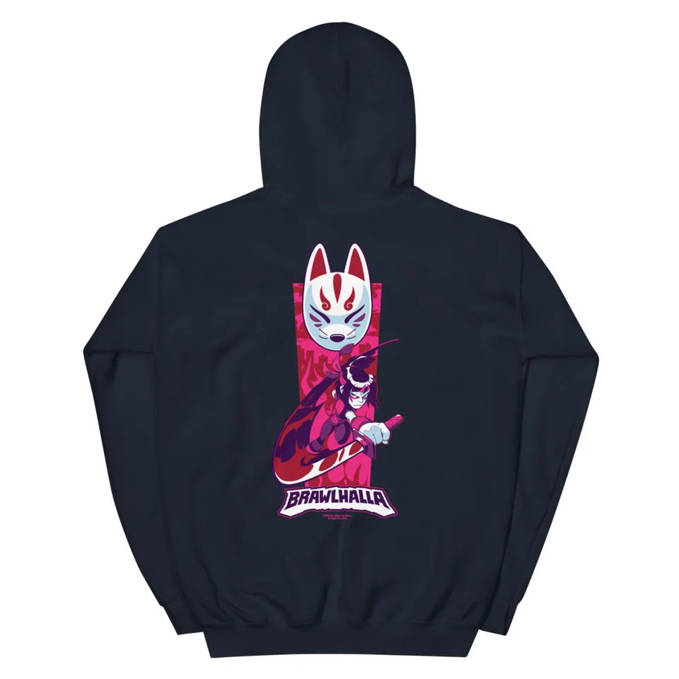 UBICollectibles Brawlhalla Mask felpa cappuccio blu misto cotone