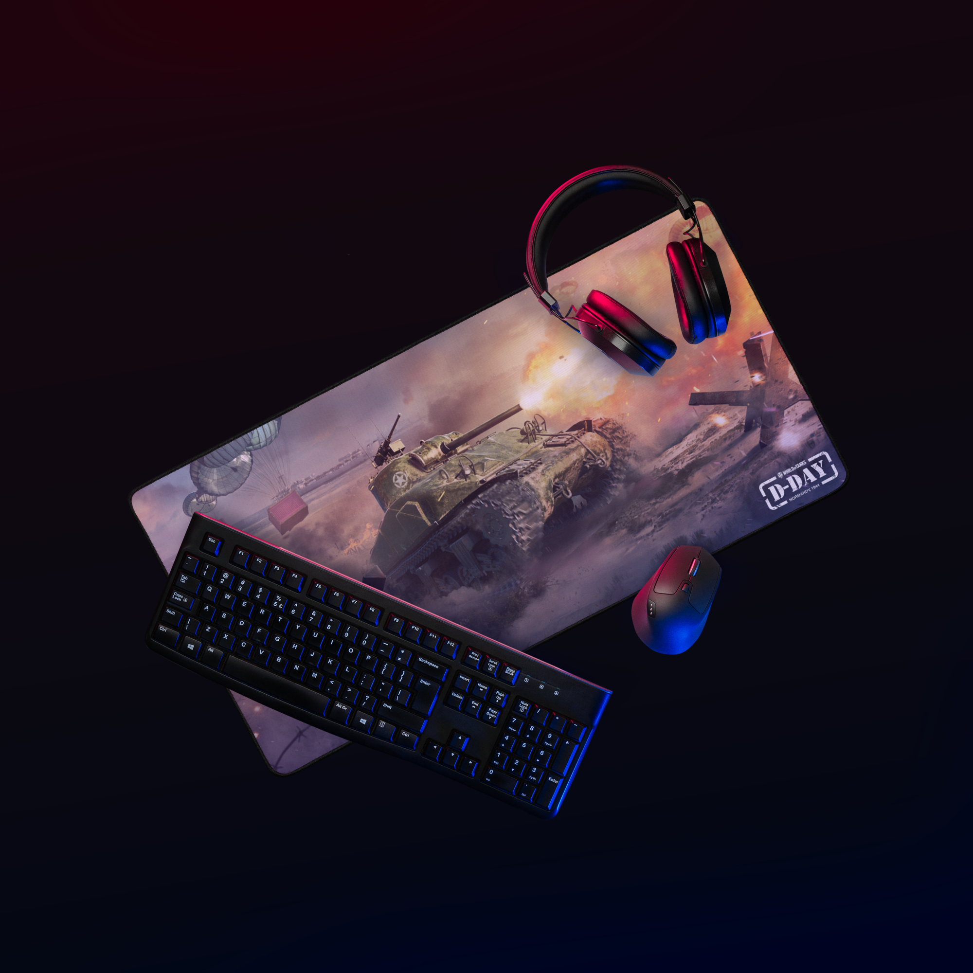 World of Tanks D-Day 2025 tappetino mouse antiscivolo