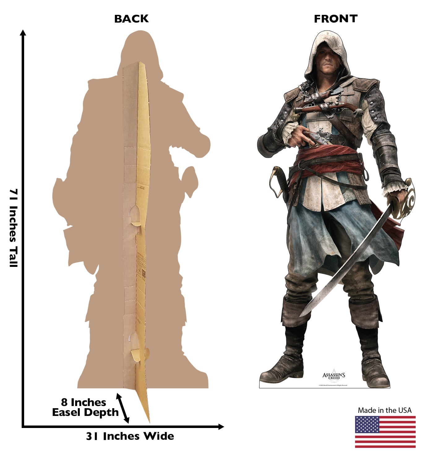 UBICollectibles Assassin’s Creed Black Flag Kenway standee 71"