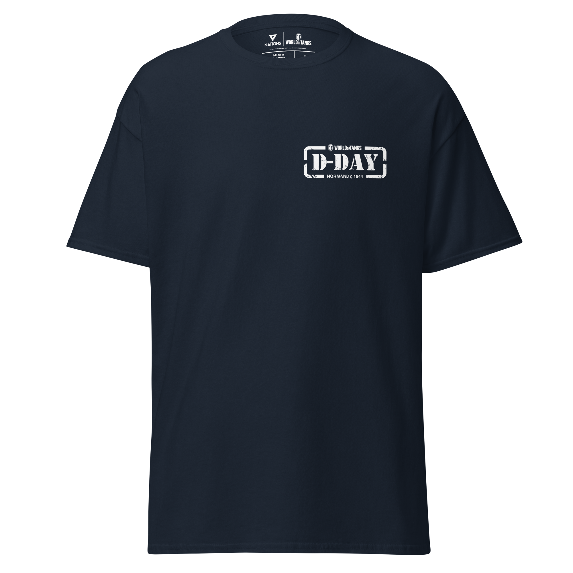 World of Tanks D-Day 2025 t-shirt navy cotone