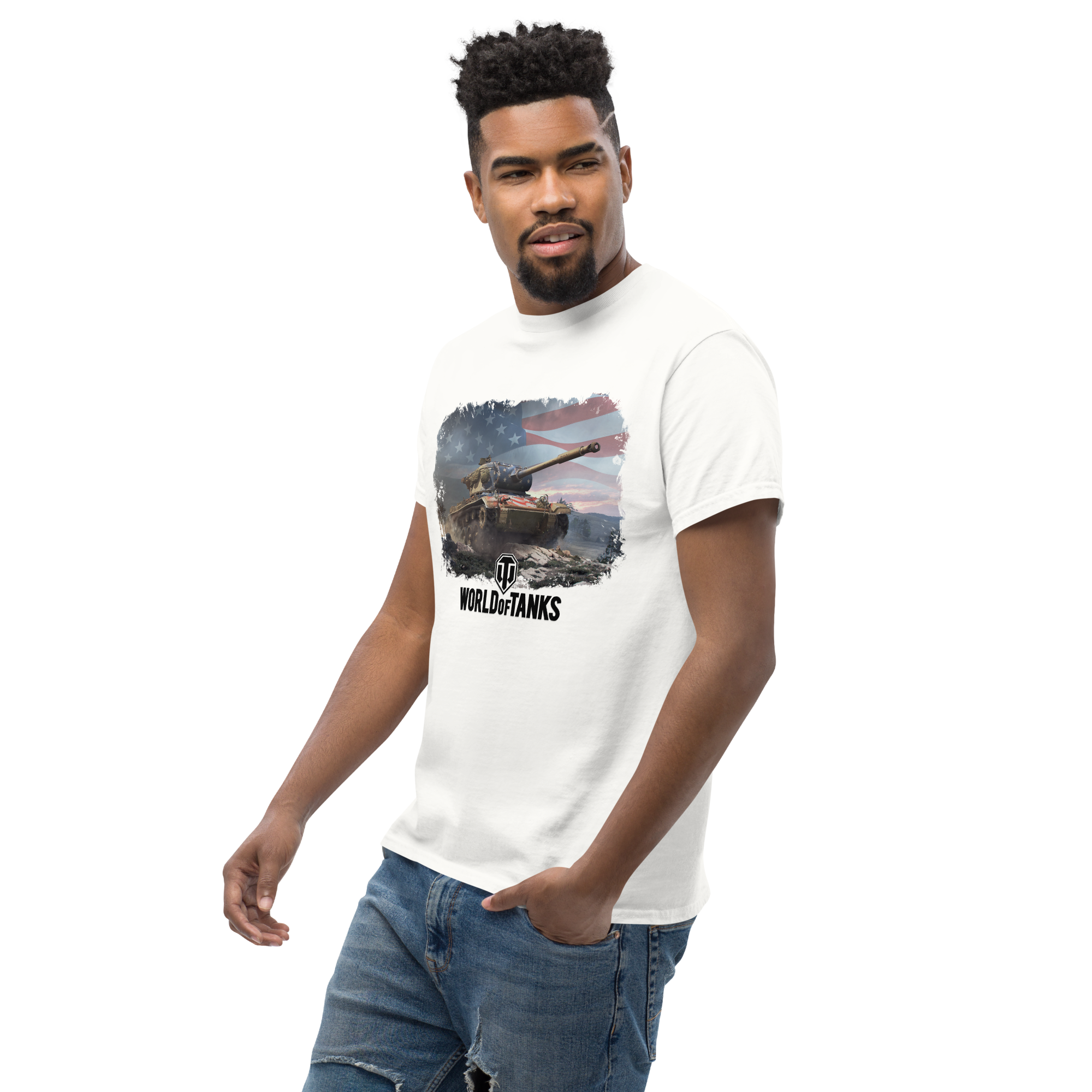 World of Tanks July 4th T78 T-Shirt Cotone Unisex