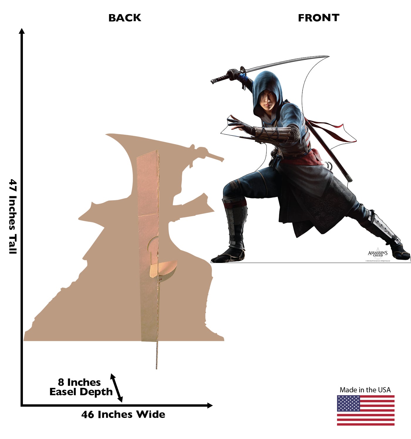 UBICollectibles Assassin's Creed Shadows Fujibayashi Naoe sagoma in cartone