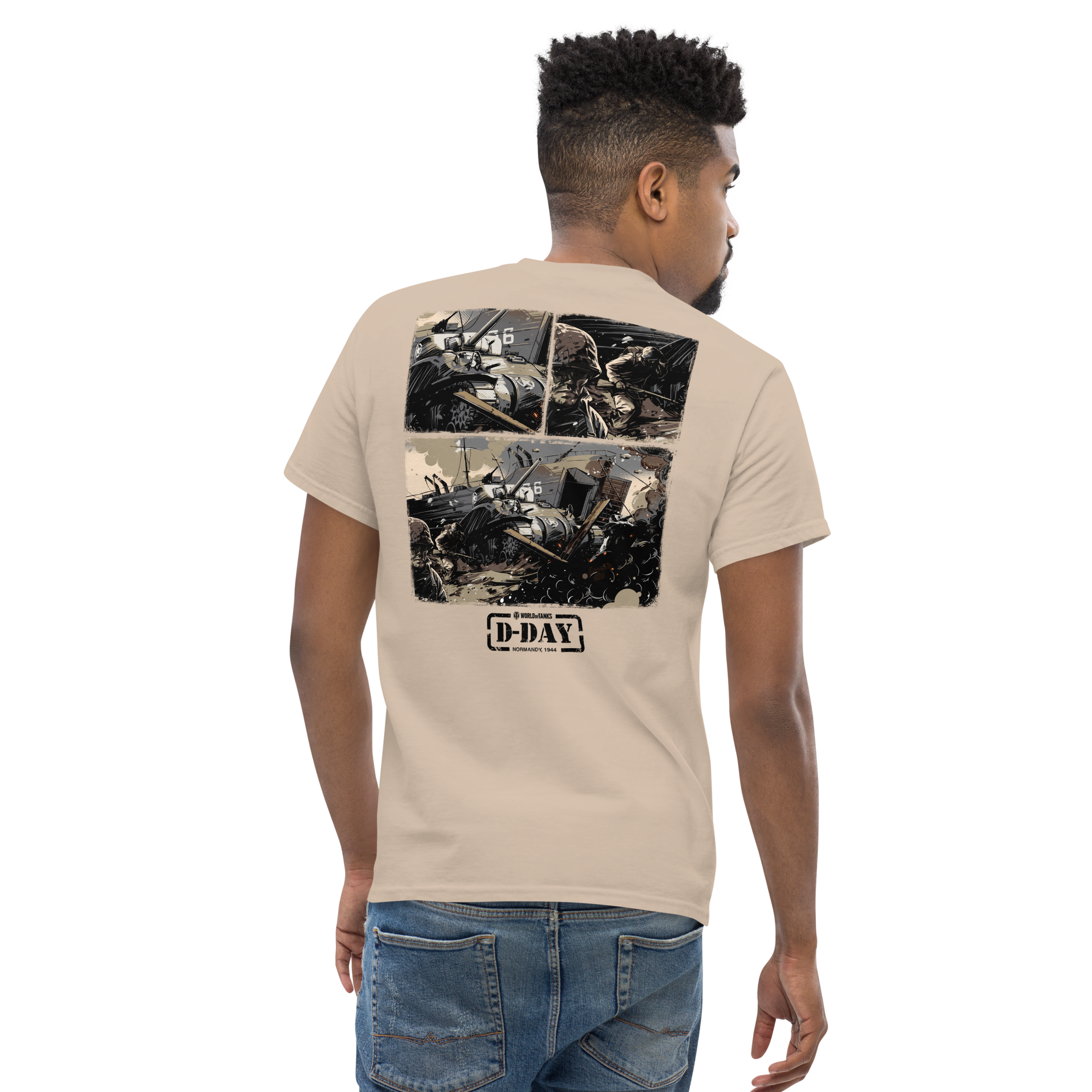 World of Tanks D-Day Fury Storm t-shirt beige cotone