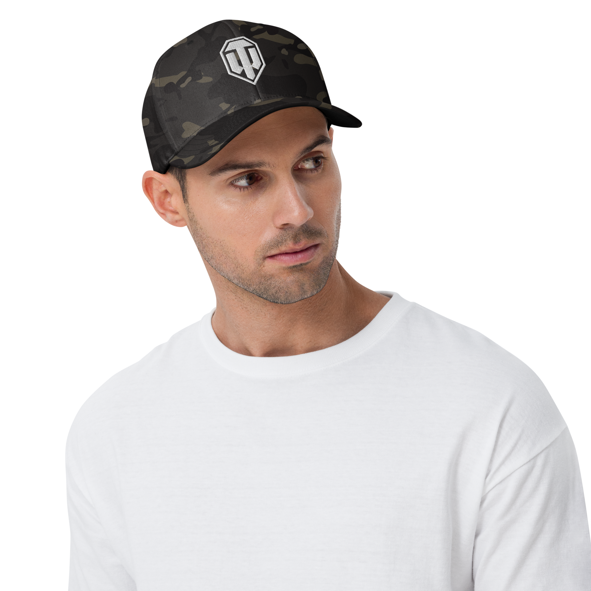 World of Tanks Logo FlexFit cappellino Black MultiCam