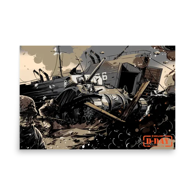 World of Tanks D-Day Fury Storm poster carta opaca