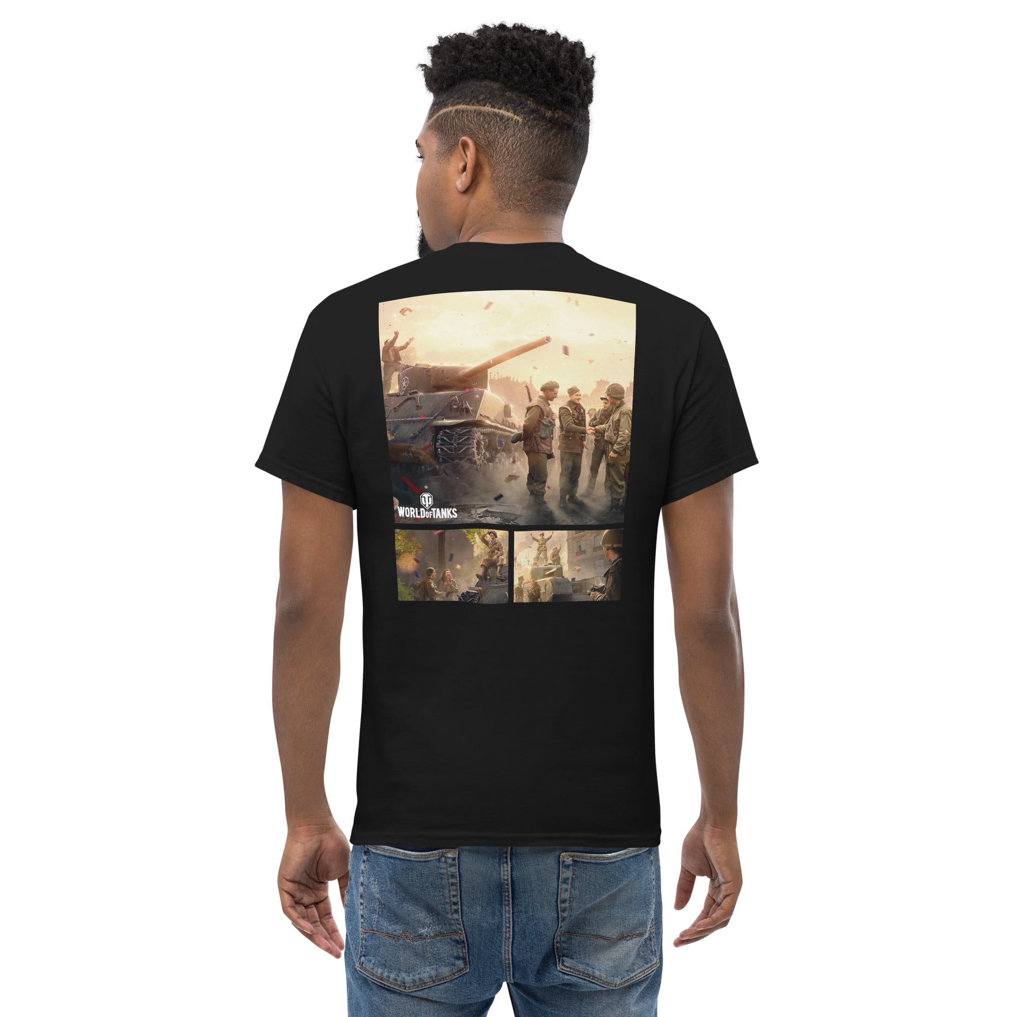 World of Tanks Victory Day Panels Tee maglietta nera 100% cotone