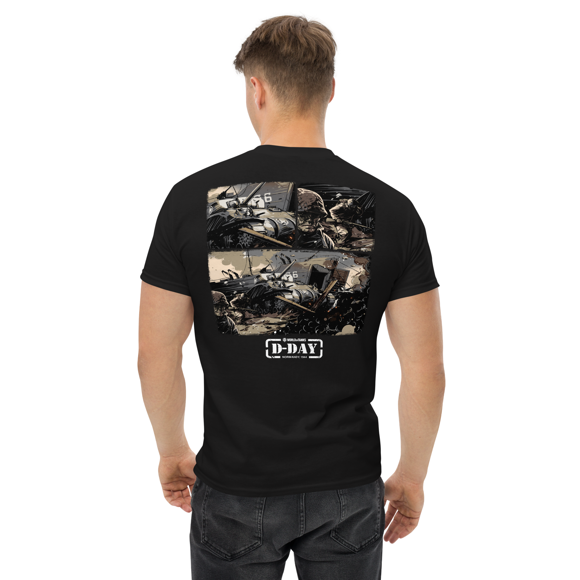 World of Tanks D-Day Fury Storm maglietta nera cotone