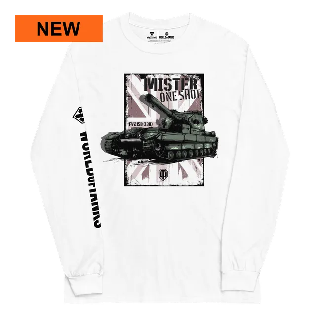 World of Tanks Mister One Shot maglia maniche lunghe cotone