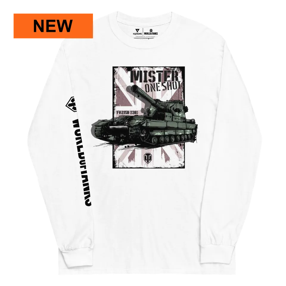 World of Tanks Mister One Shot maglia maniche lunghe cotone