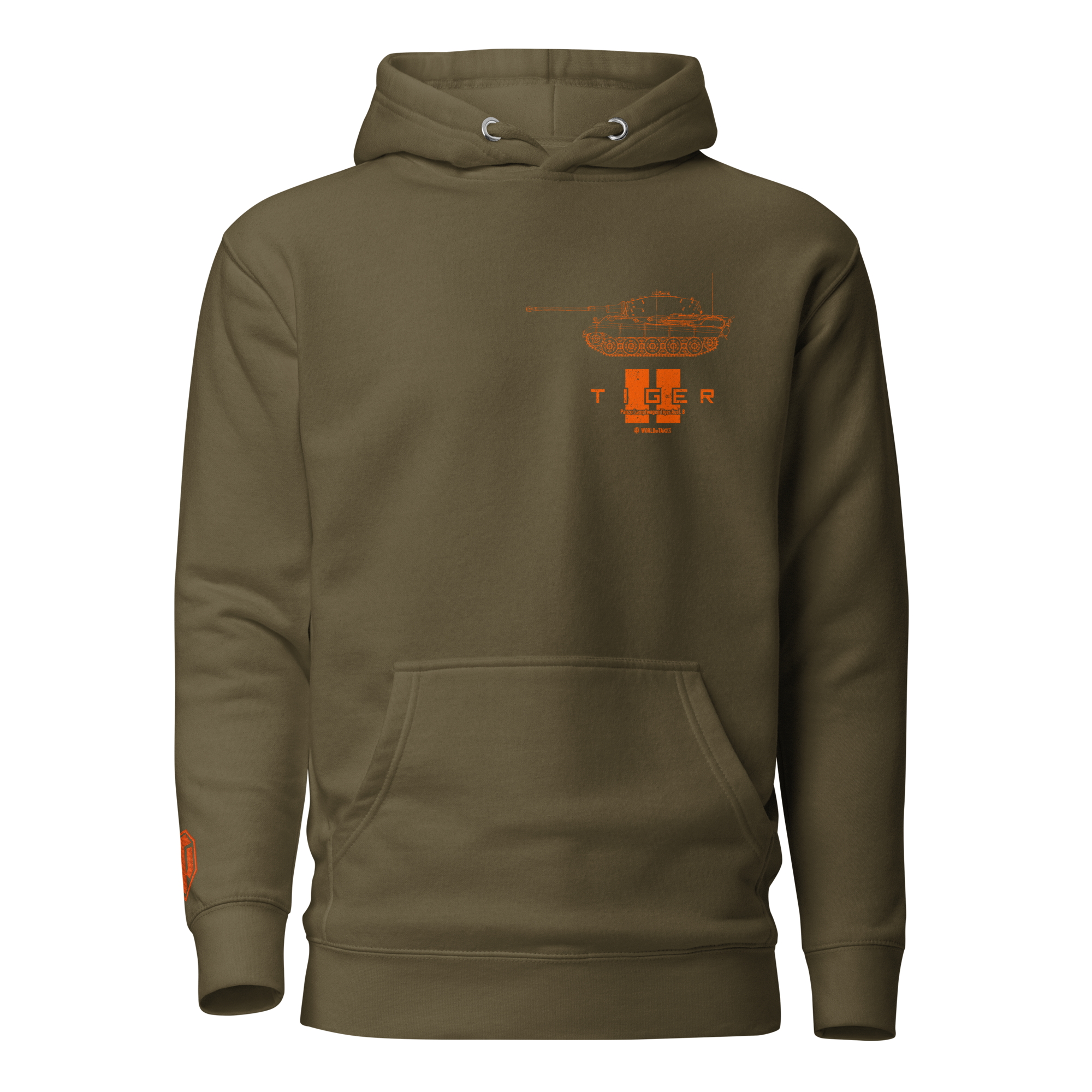 World of Tanks Tiger II Blueprint felpa cappuccio cotone S-3XL