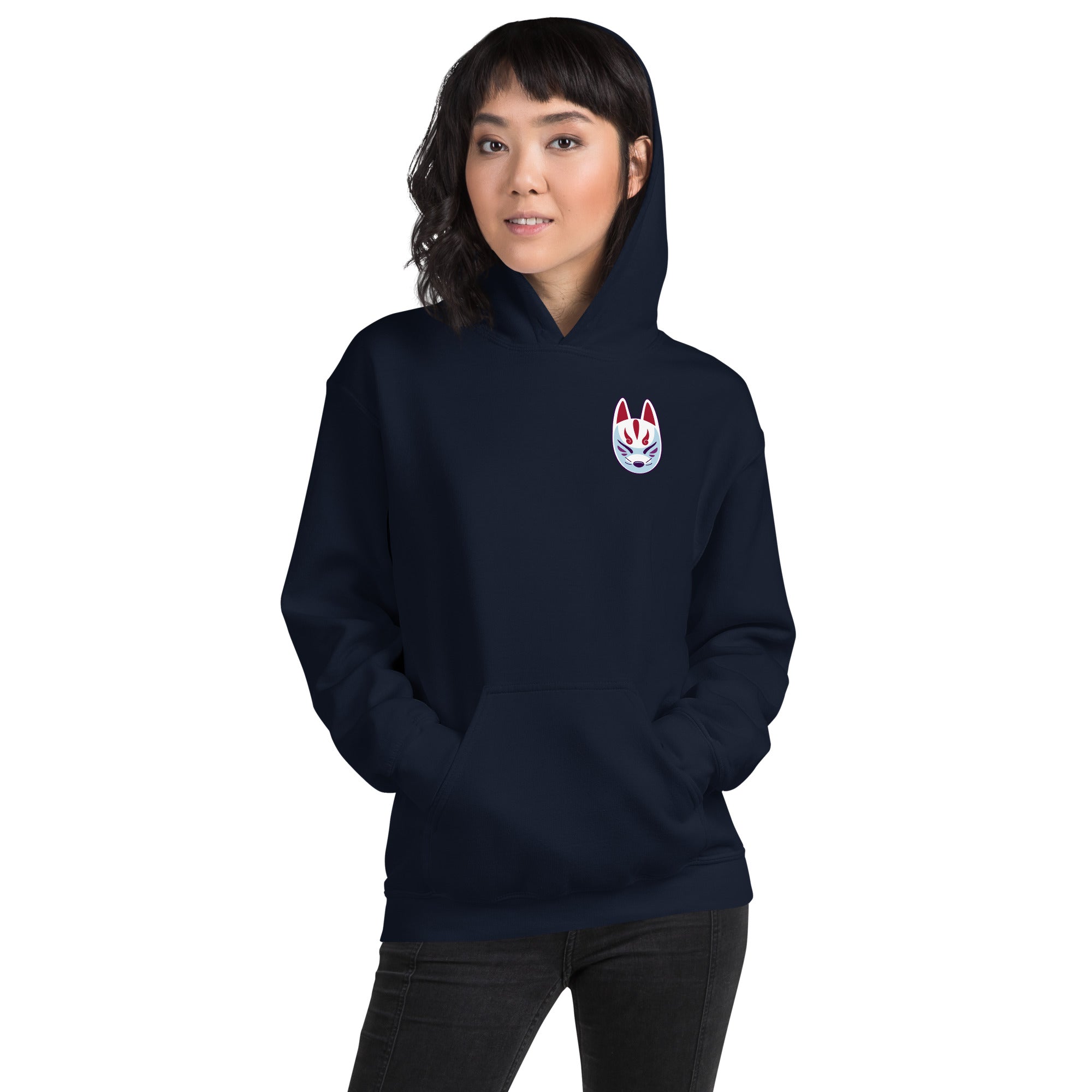 UBICollectibles Brawlhalla Mask felpa cappuccio blu misto cotone