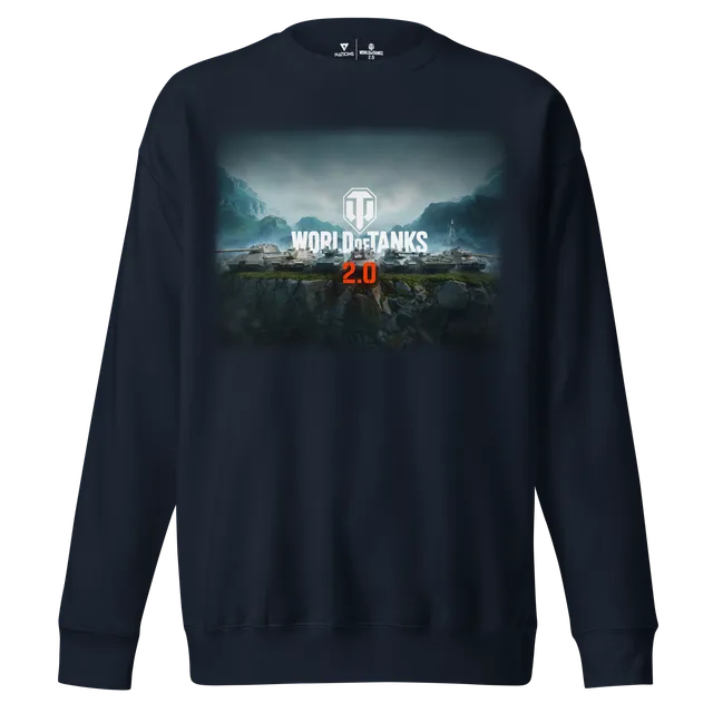 World of Tanks 2.0 Ridgeline felpa girocollo blu cotone