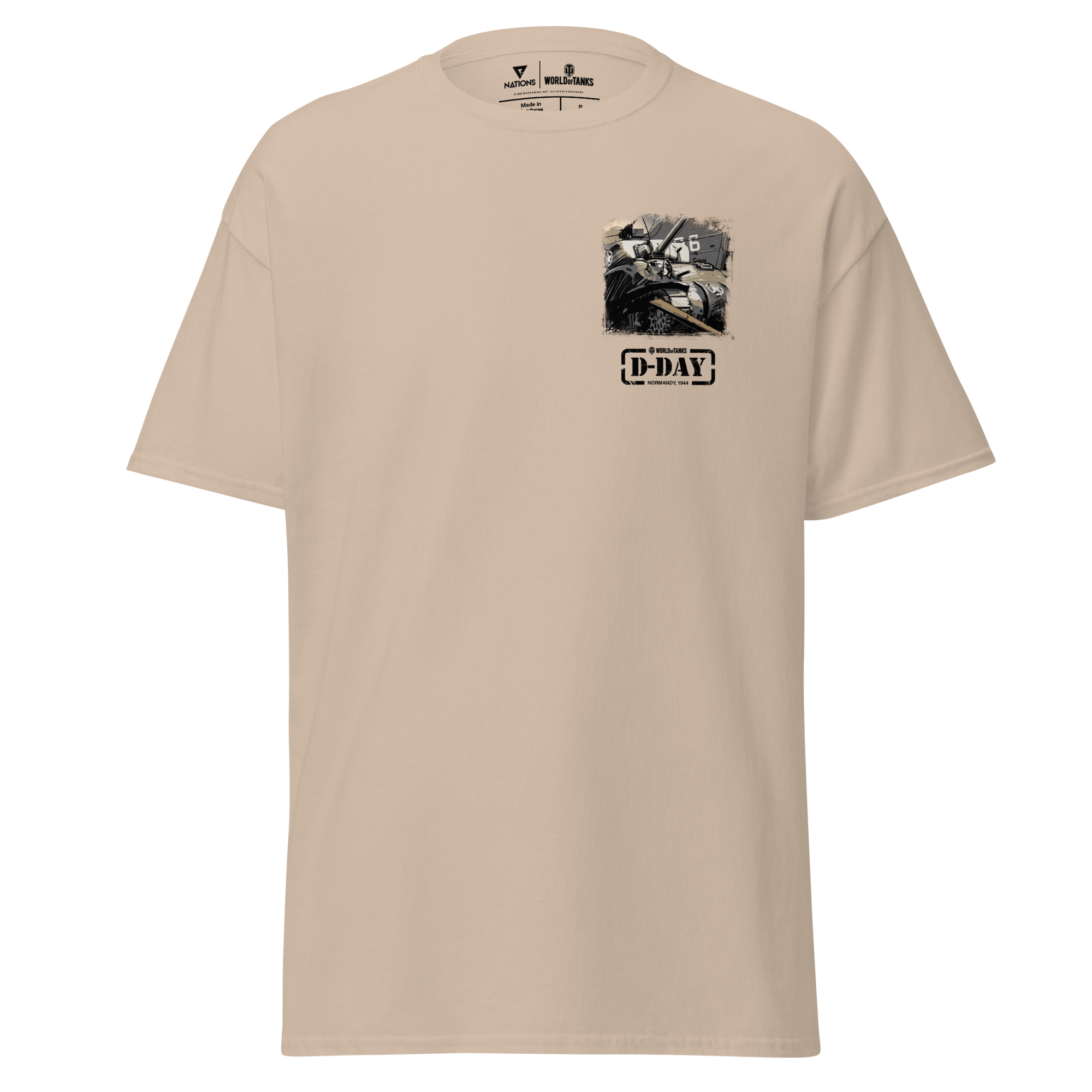 World of Tanks D-Day Fury Storm t-shirt beige cotone