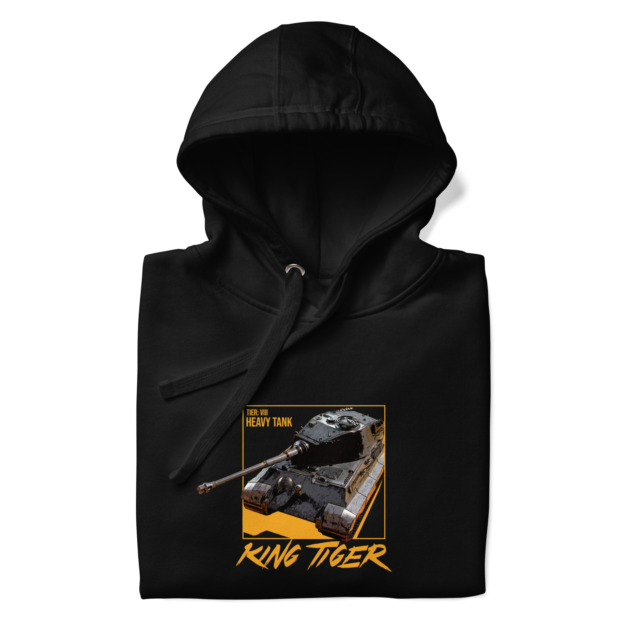 World of Tanks TankFest 2025 King Tiger felpa con cappuccio nera cotone