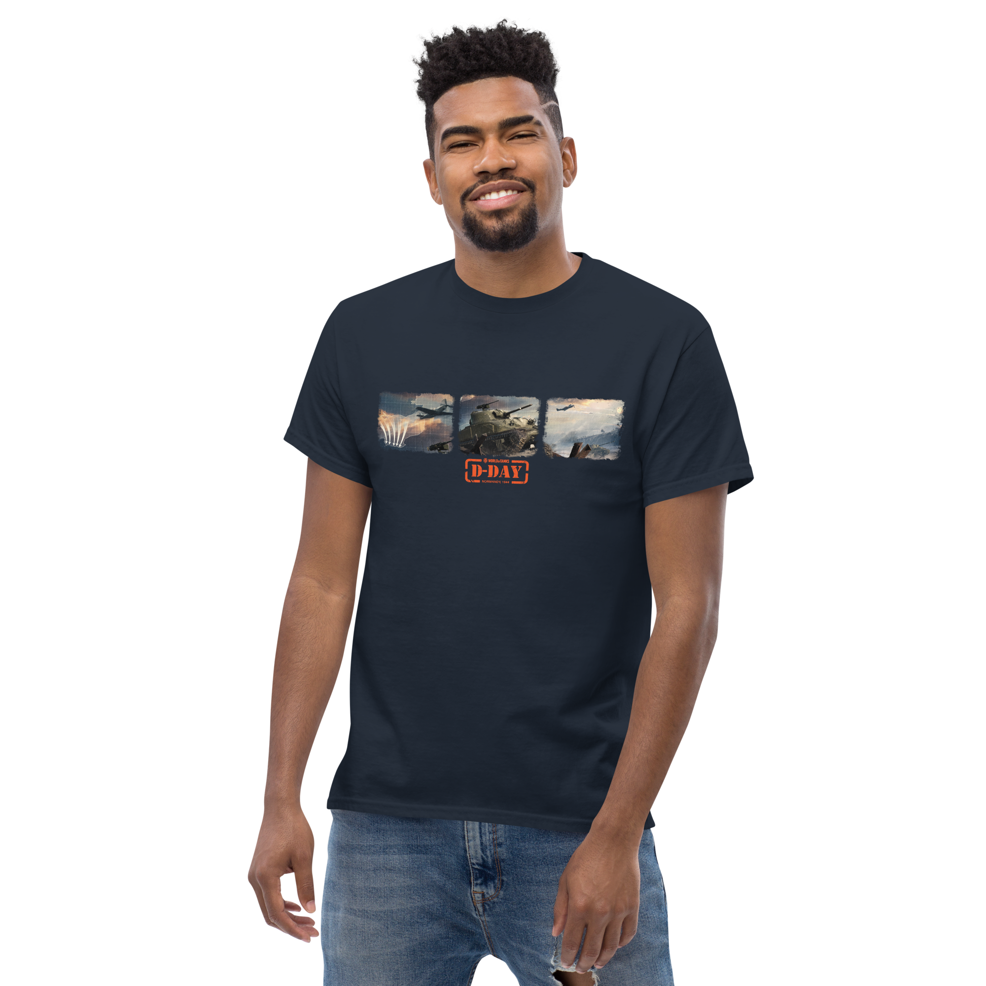 World of Tanks D-Day Tee t-shirt blu navy cotone