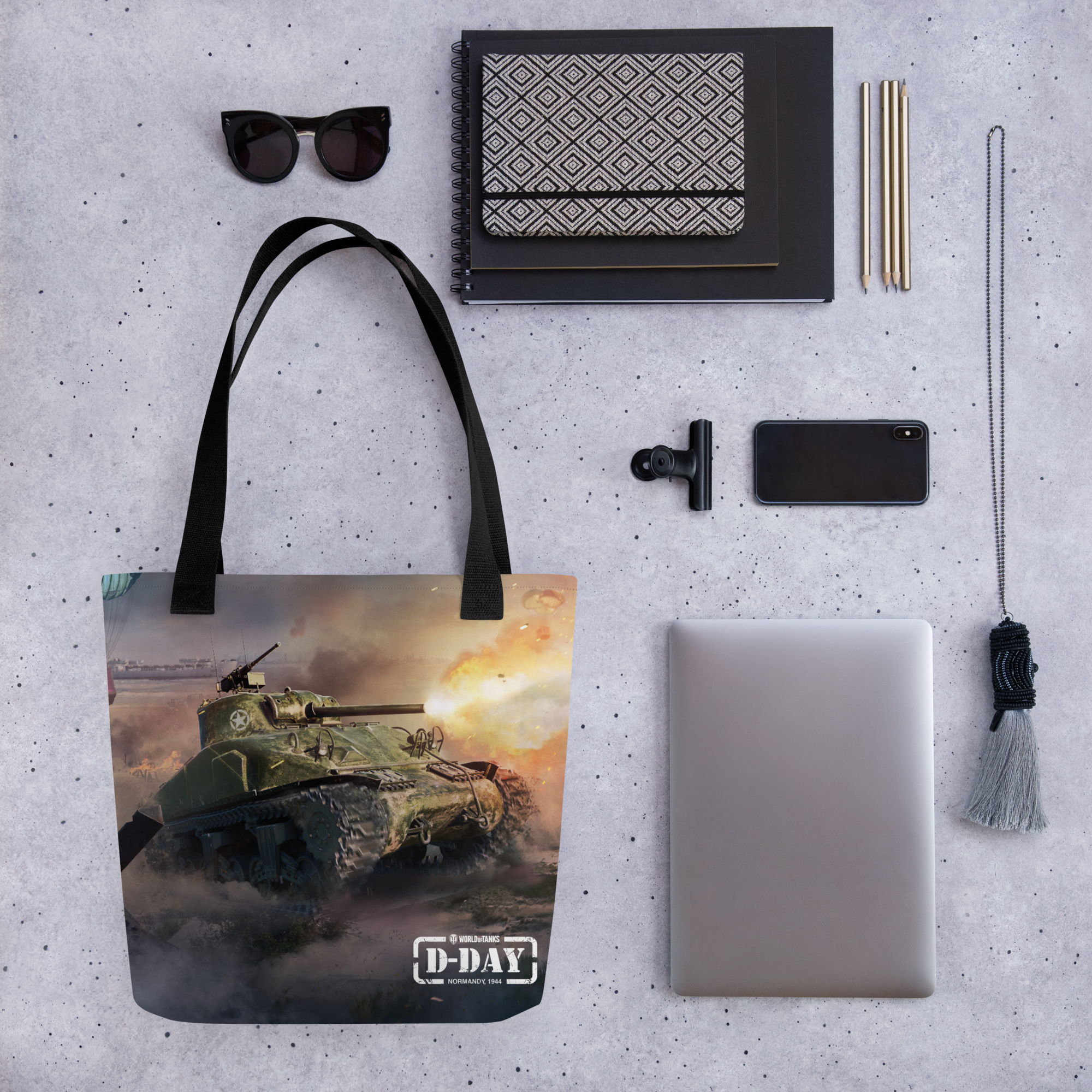 World of Tanks D-Day 2025 shopper tote bag 10 l