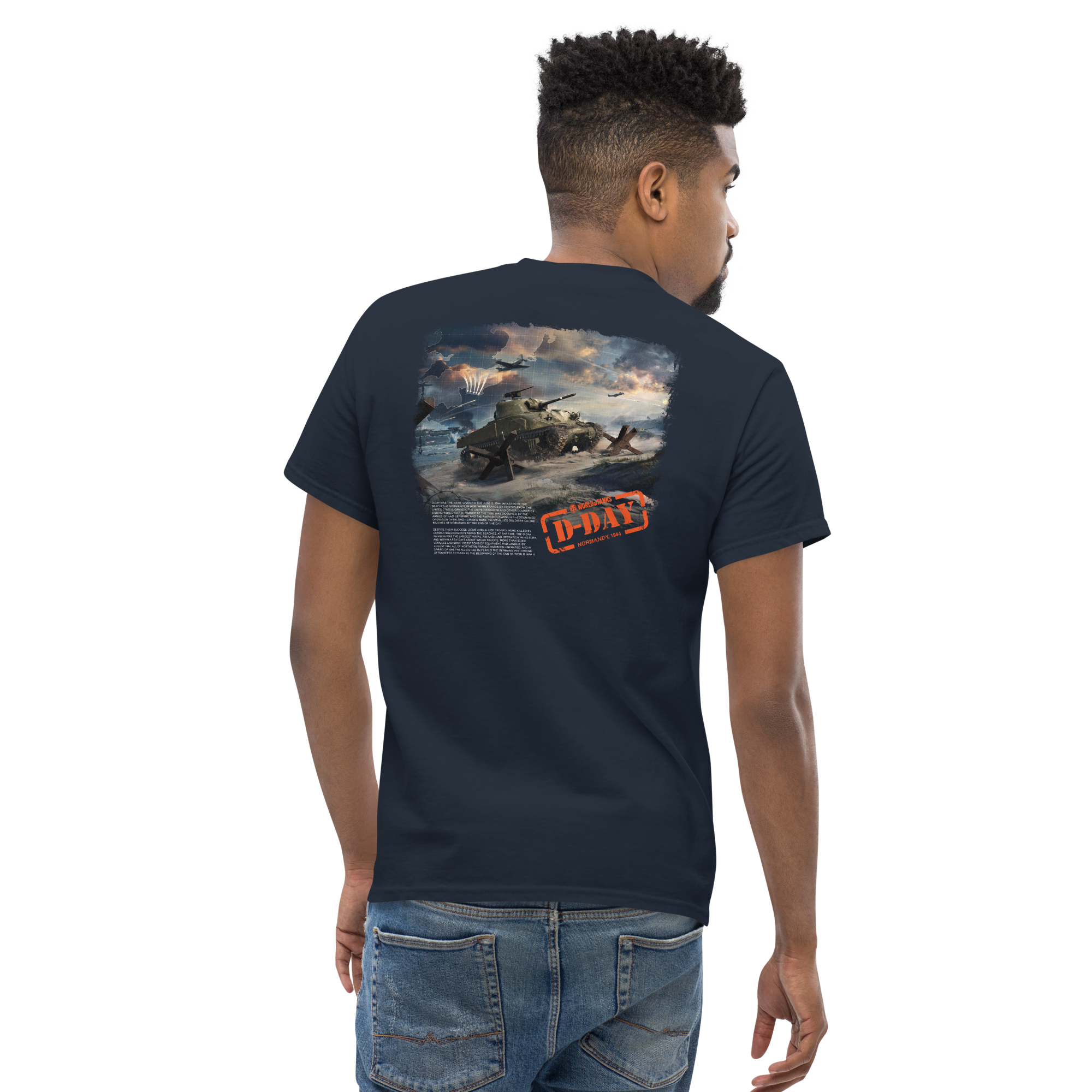 World of Tanks D-Day Tee t-shirt blu navy cotone