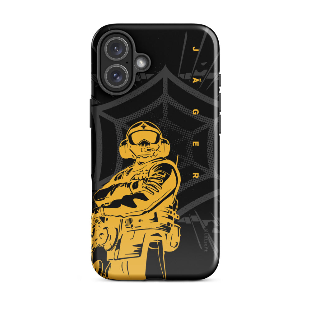 Rainbow Six Siege Jager cover iPhone 16 Pro doppia protezione