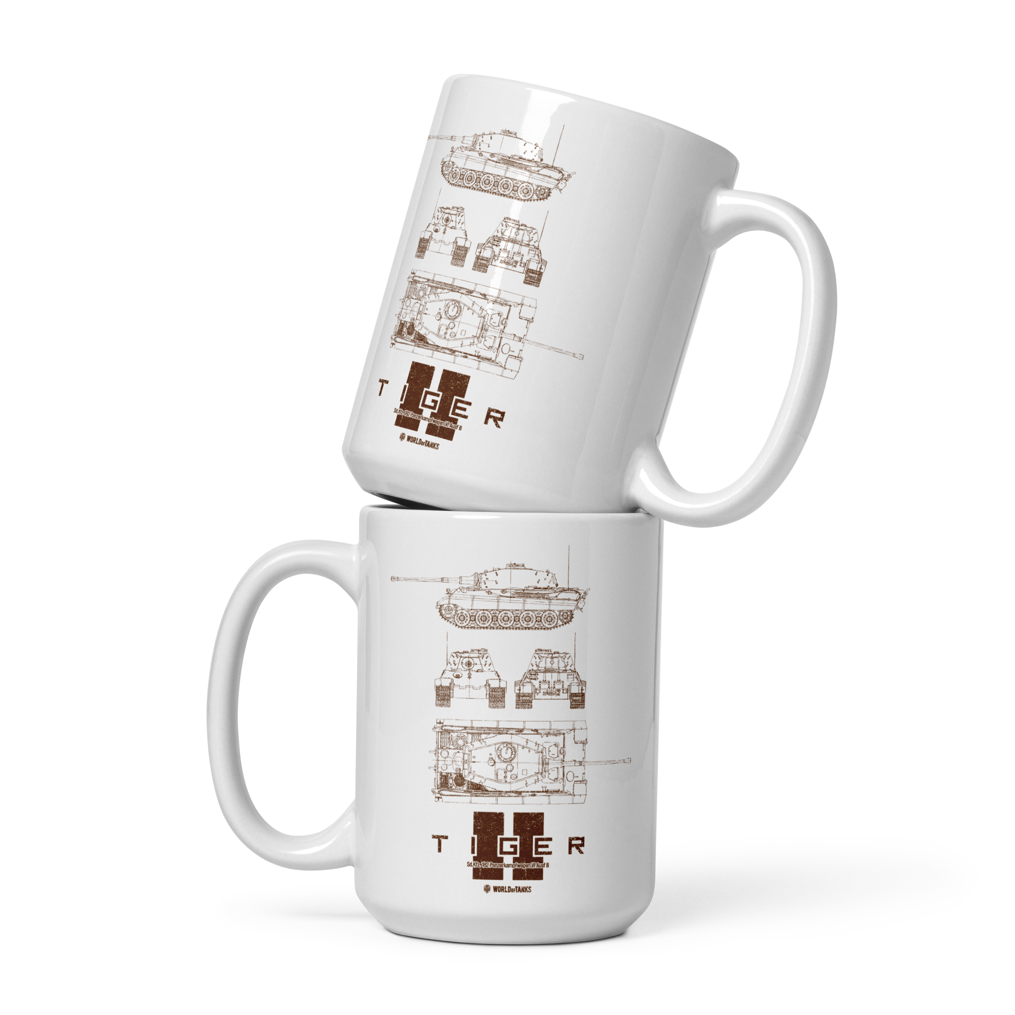 World of Tanks Blueprint Tiger II tazza ceramica 450 ml