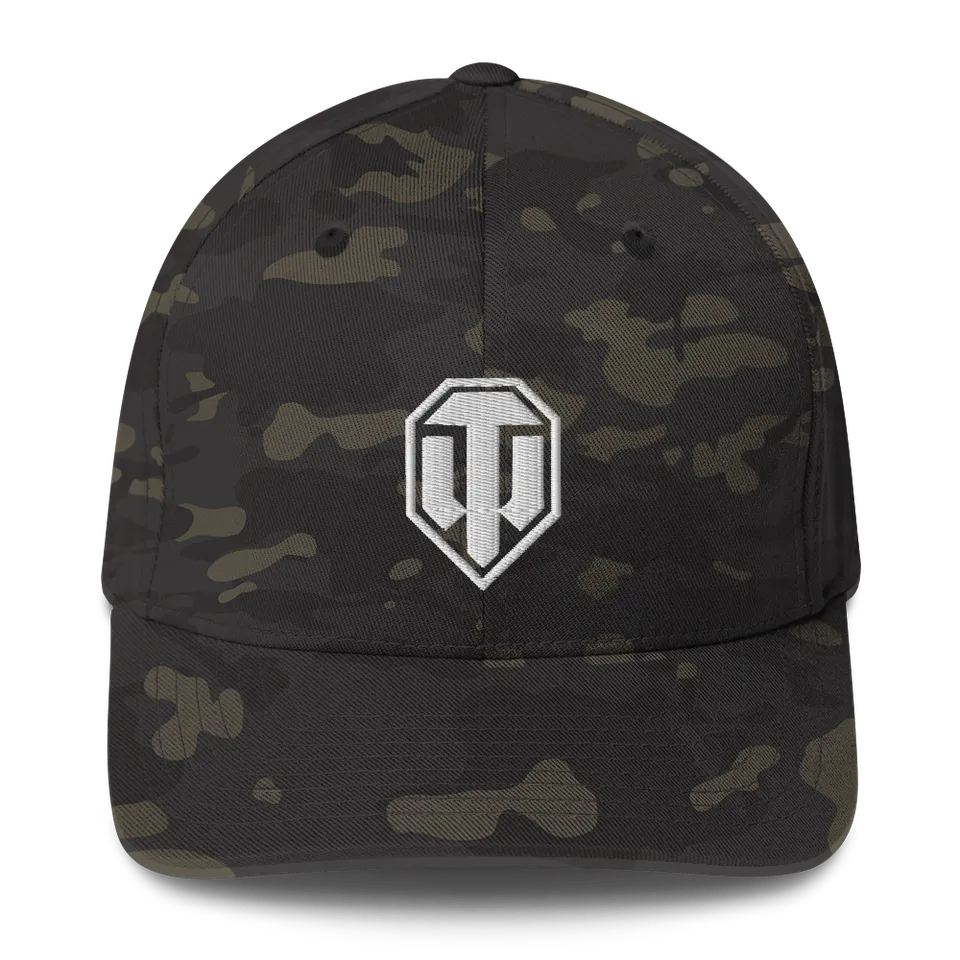 World of Tanks Logo FlexFit cappellino Black MultiCam