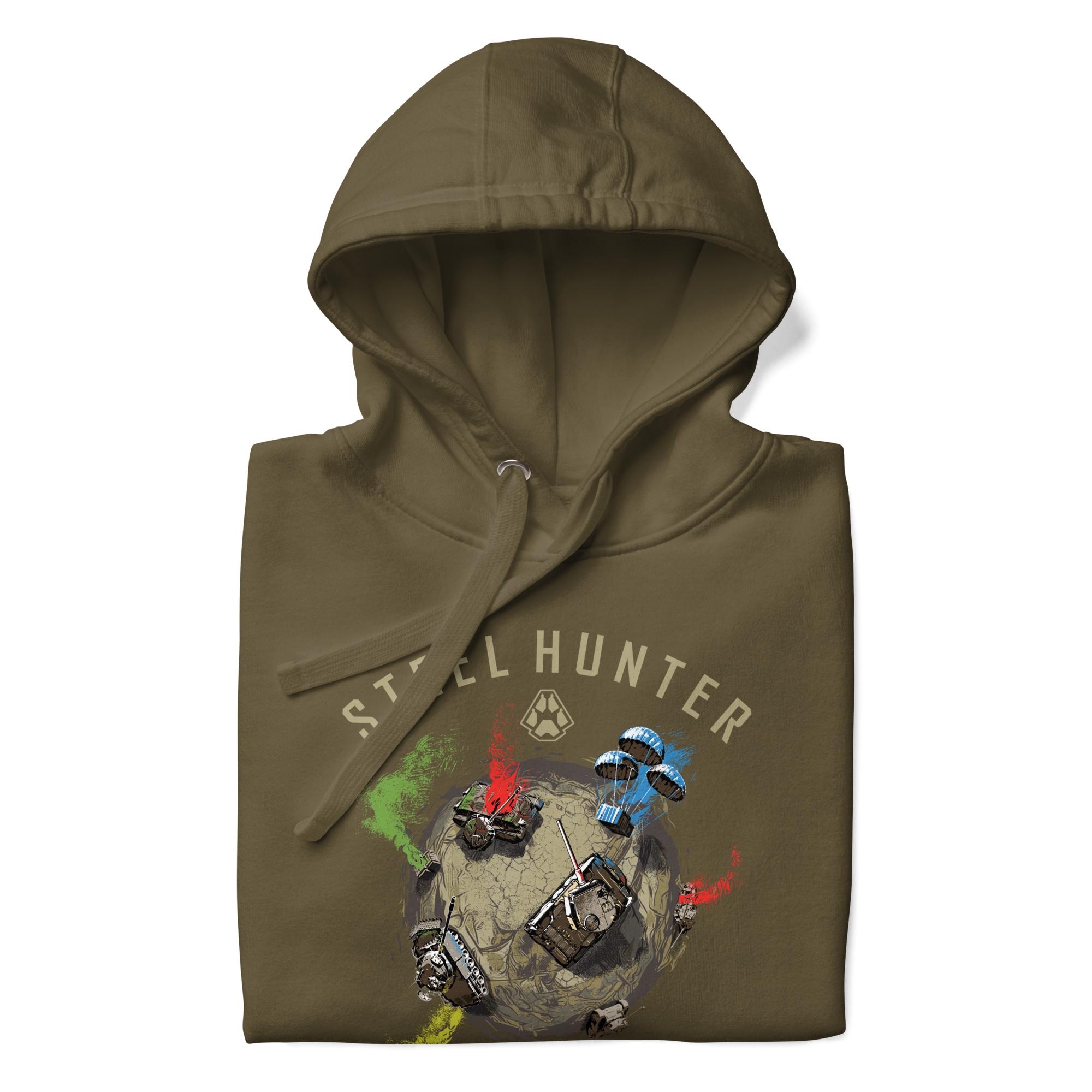 World of Tanks Steel Hunter felpa cappuccio verde unisex