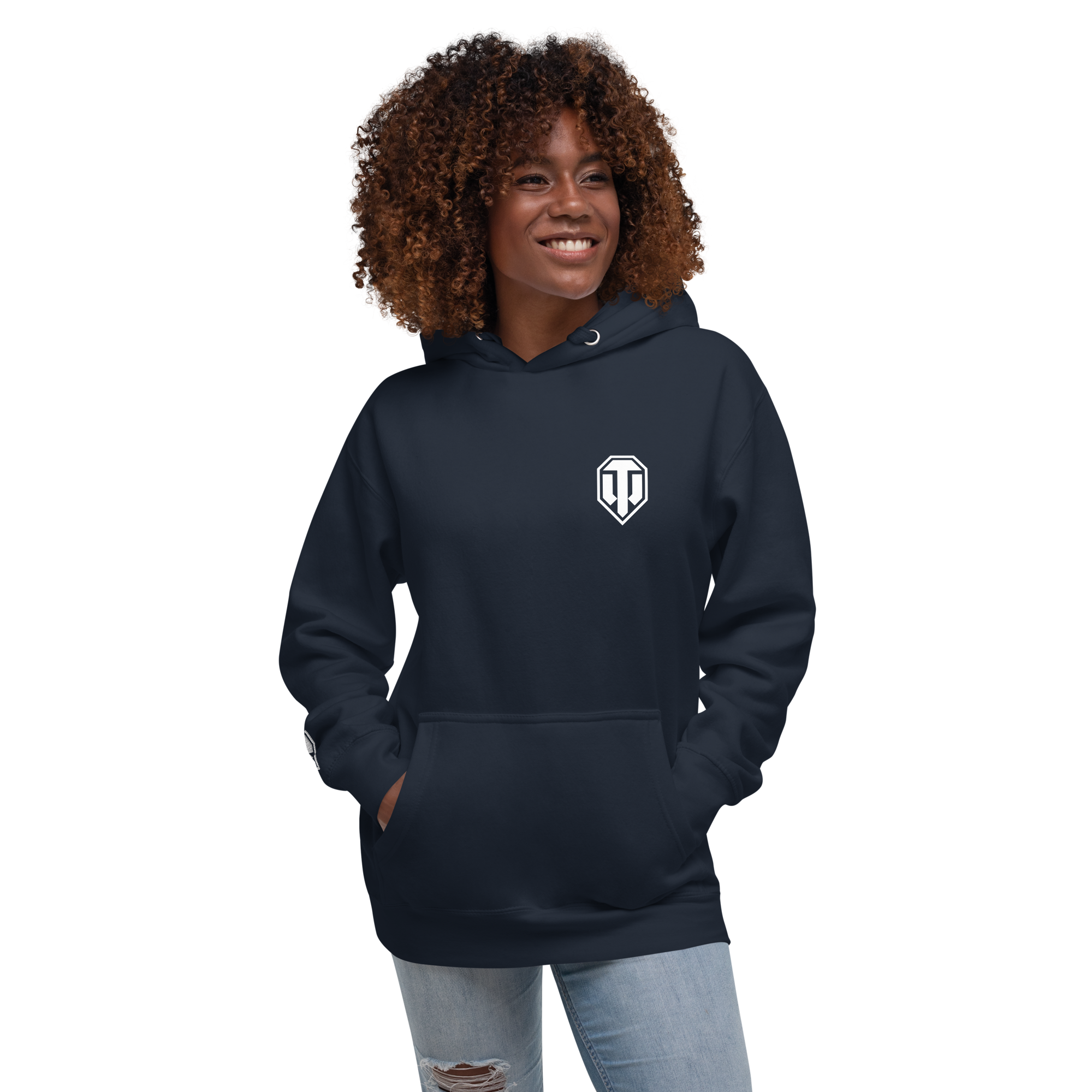 World of Tanks Victory Day felpa con cappuccio blu navy