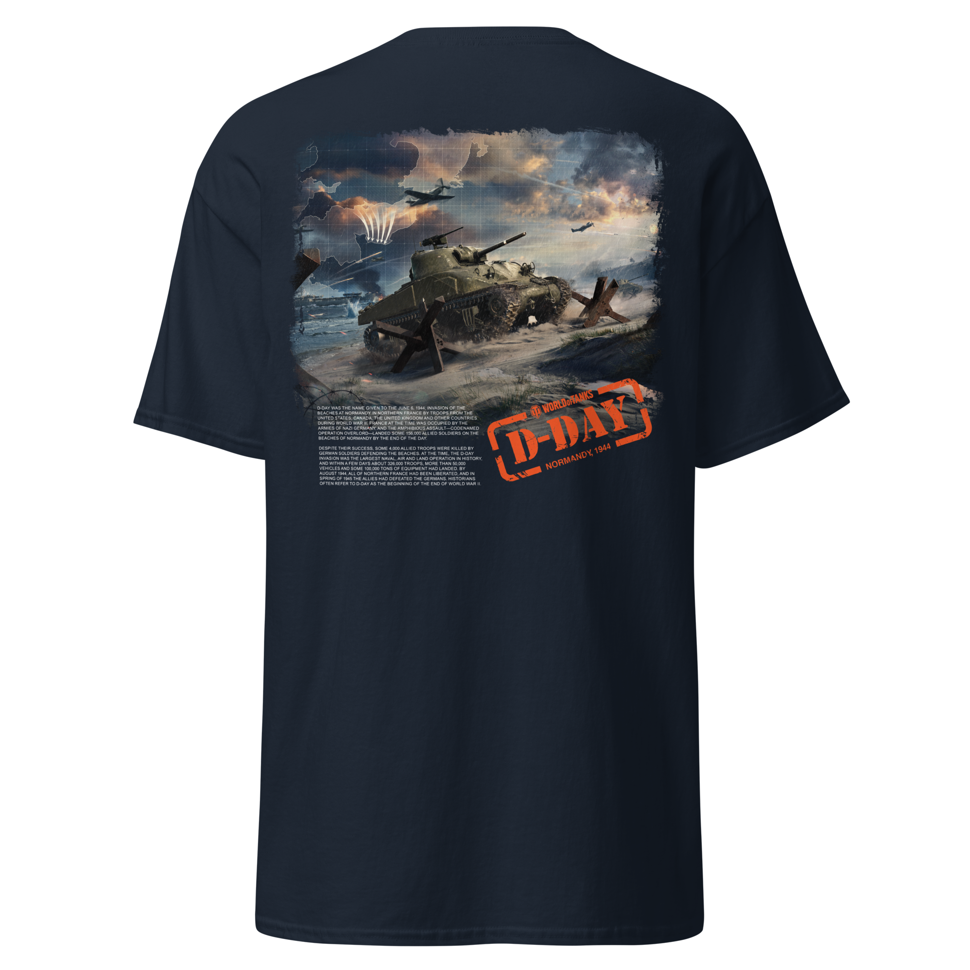 World of Tanks D-Day Tee t-shirt blu navy cotone