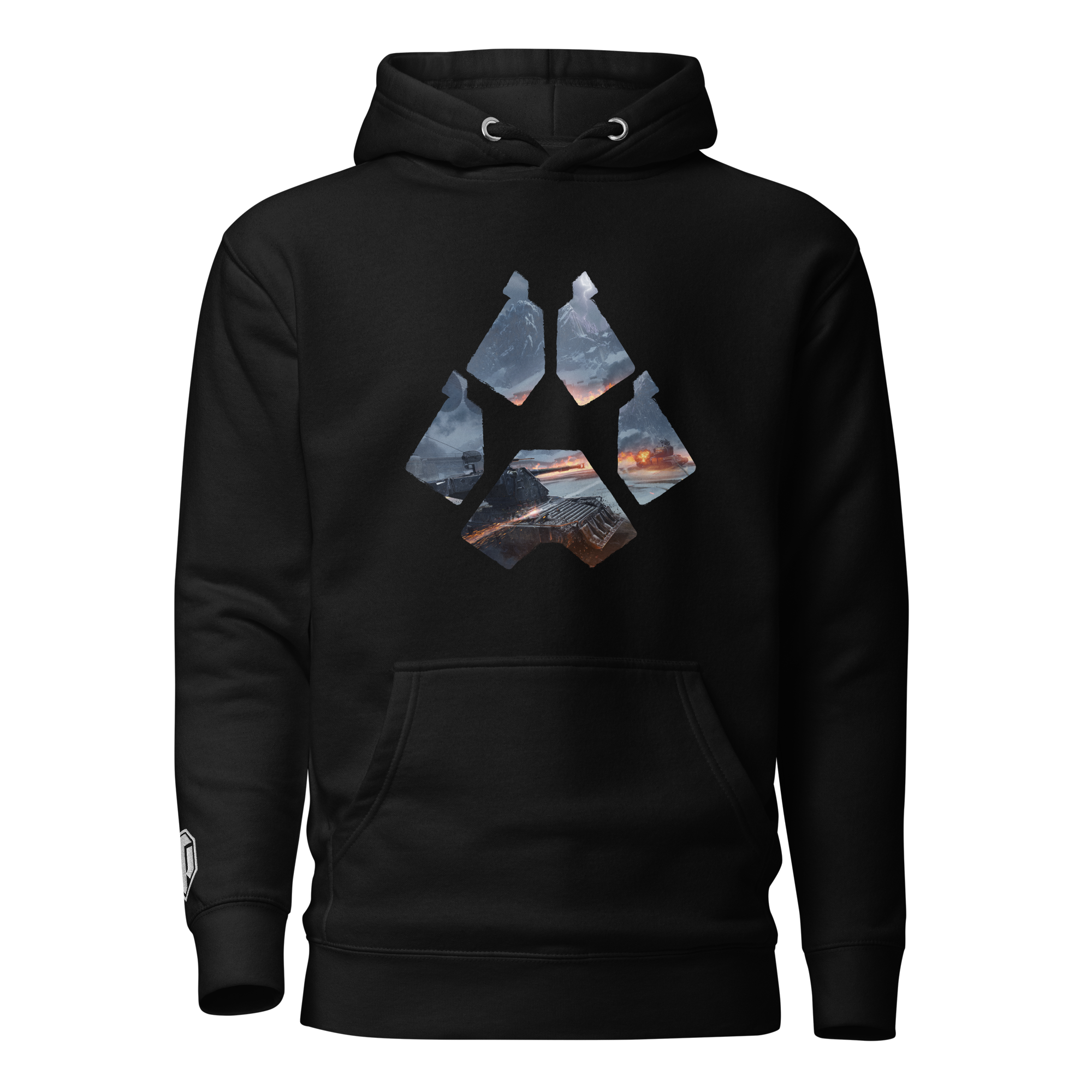 World of Tanks Steel Hunter Icon Hoodie felpa nera cappuccio