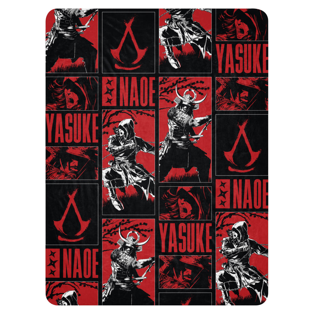 UBICollectibles Assassin's Creed Shadows coperta sherpa Yasuke Naoe