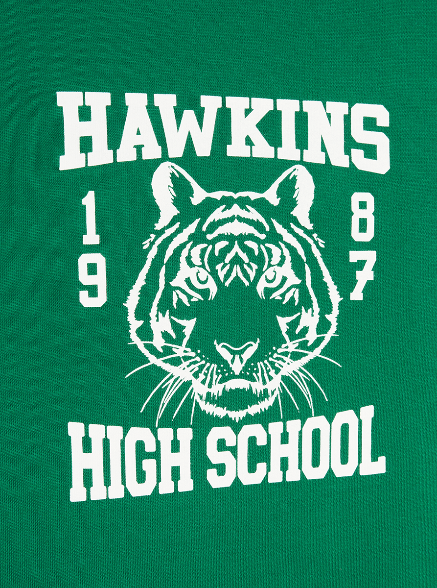 Stranger Things Hawkins Tigers t-shirt uomo cotone