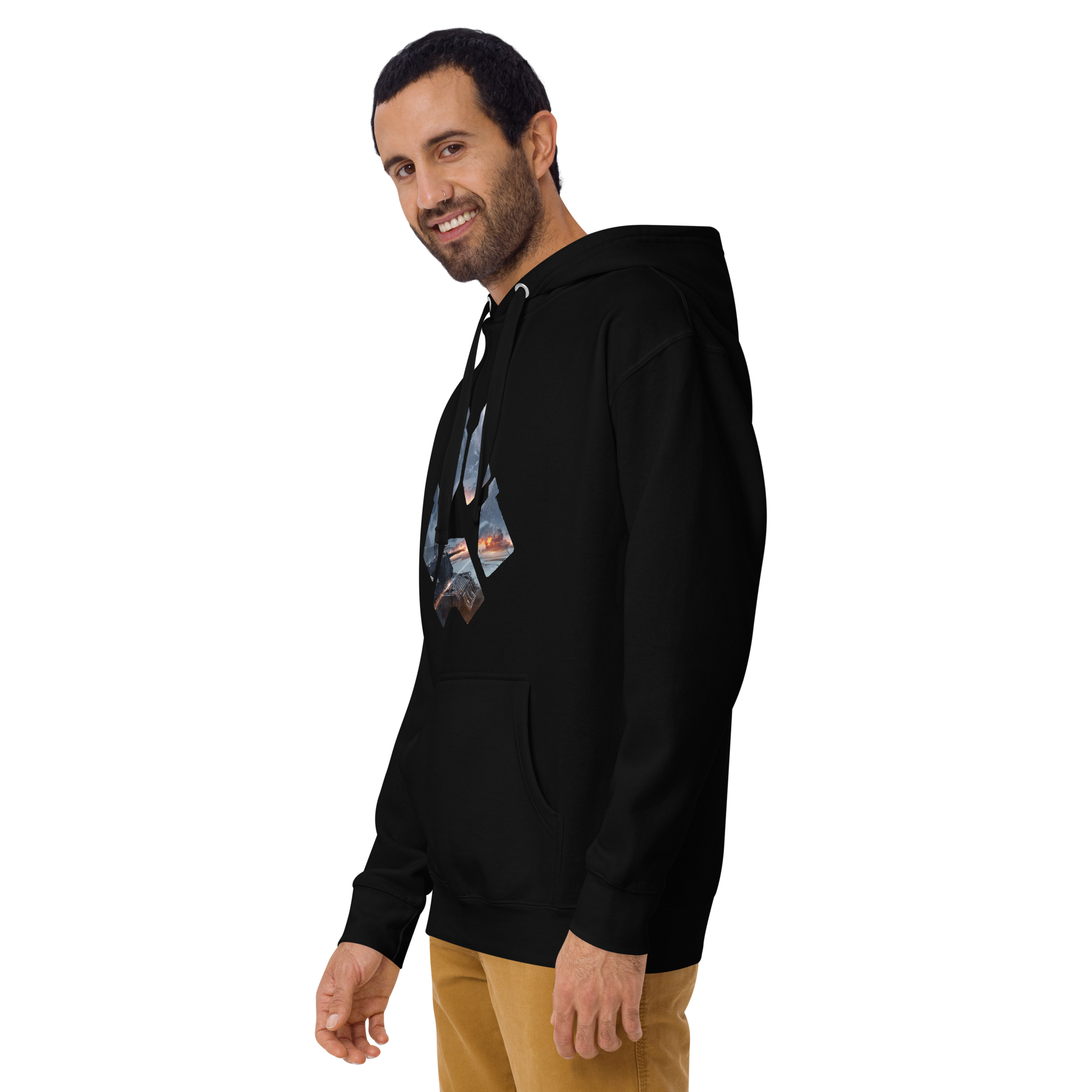 World of Tanks Steel Hunter Icon Hoodie felpa nera cappuccio