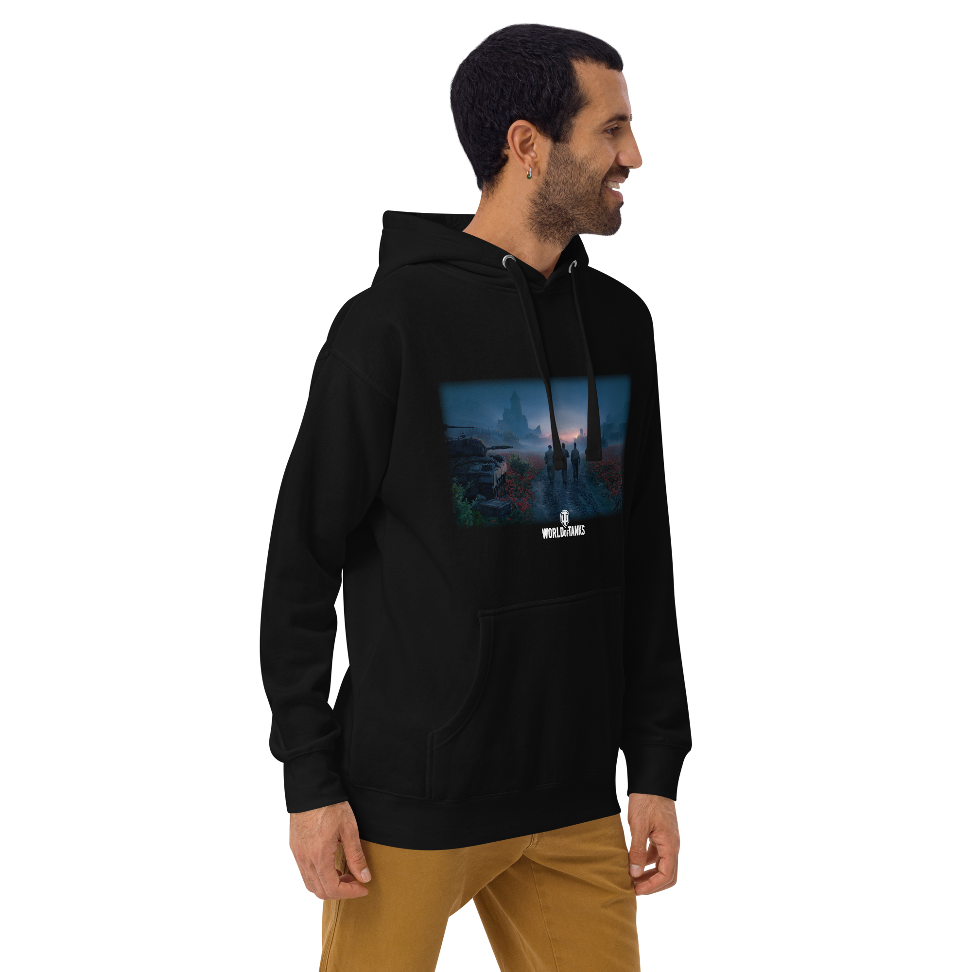 World of Tanks Victory Day felpa cappuccio nera cotone