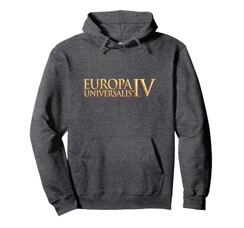 Europa Universalis IV logo felpa con cappuccio grigio scuro