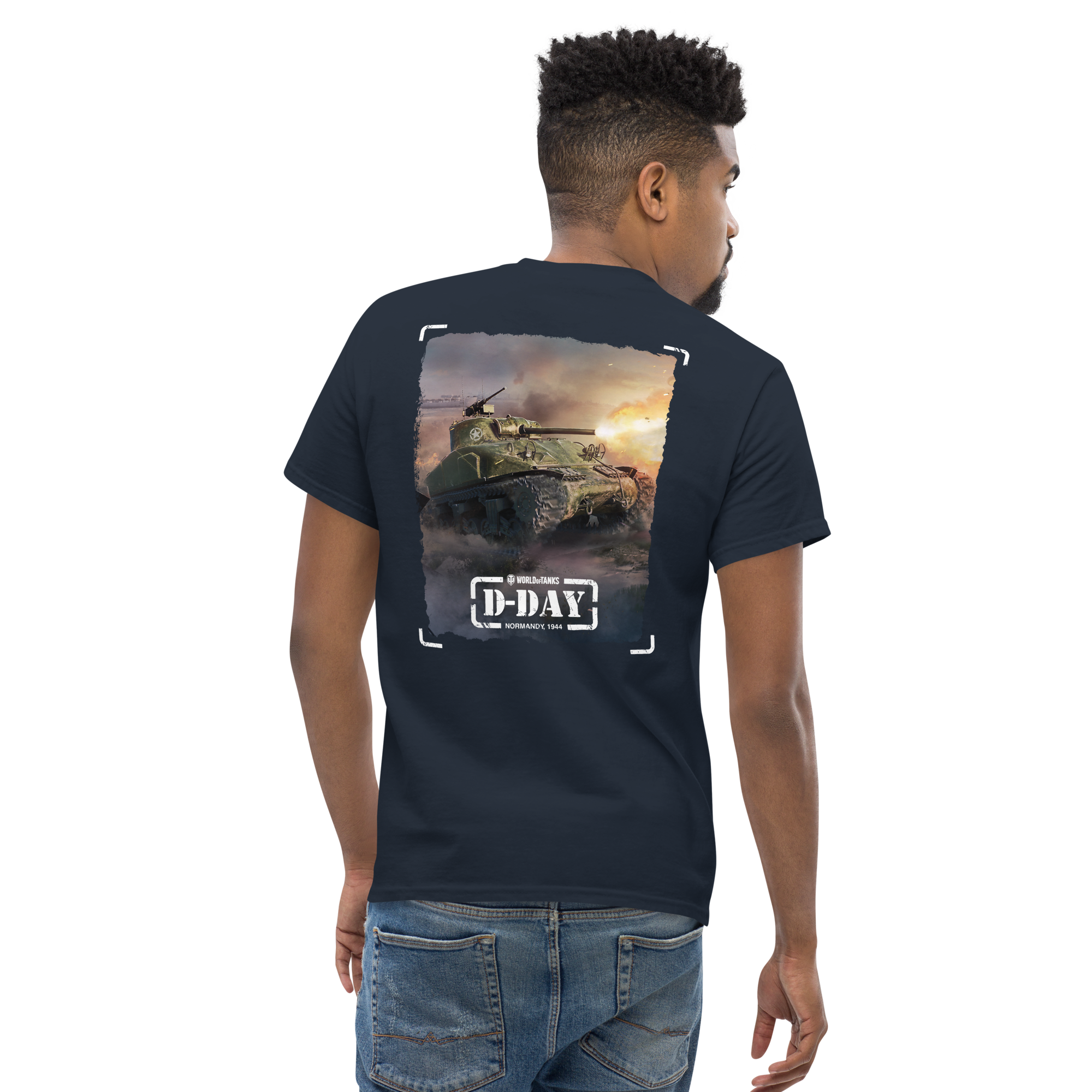 World of Tanks D-Day 2025 t-shirt navy cotone
