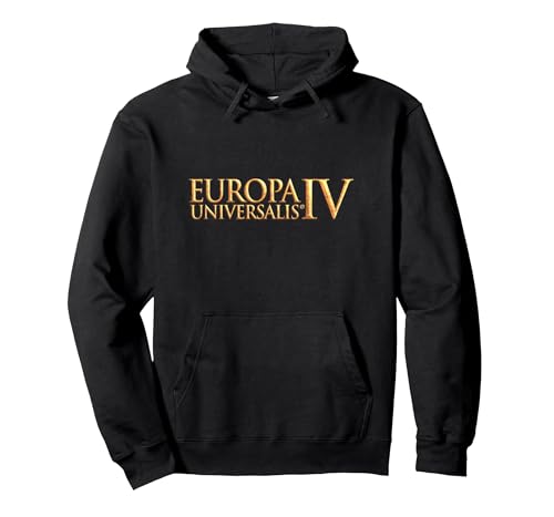 Europa Universalis IV logo felpa con cappuccio grigio scuro