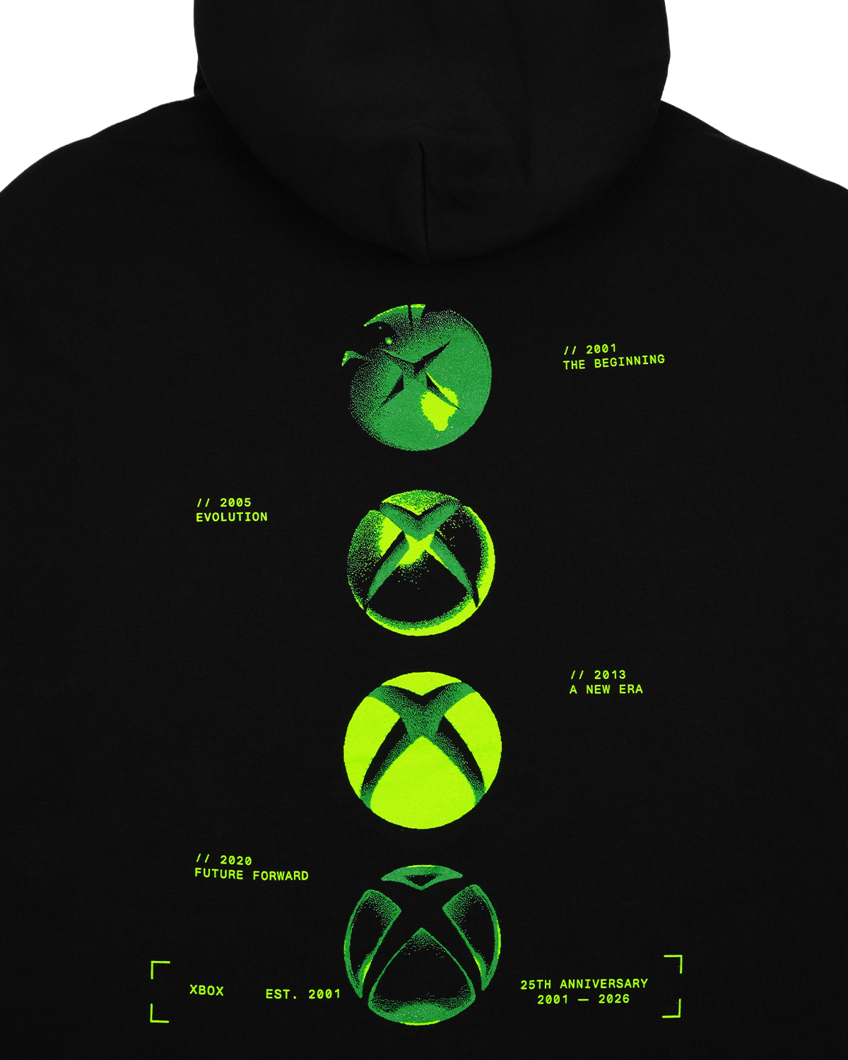 Xbox Gear Evolution felpa con cappuccio nera cotone