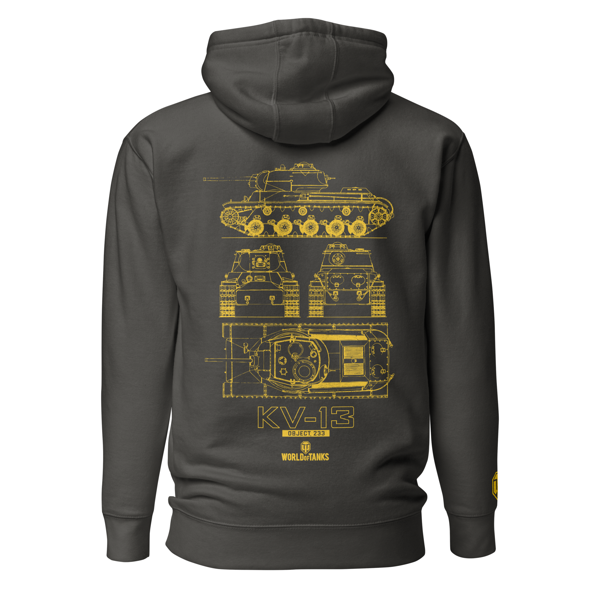 World of Tanks KV-13 Blueprint felpa cappuccio cotone