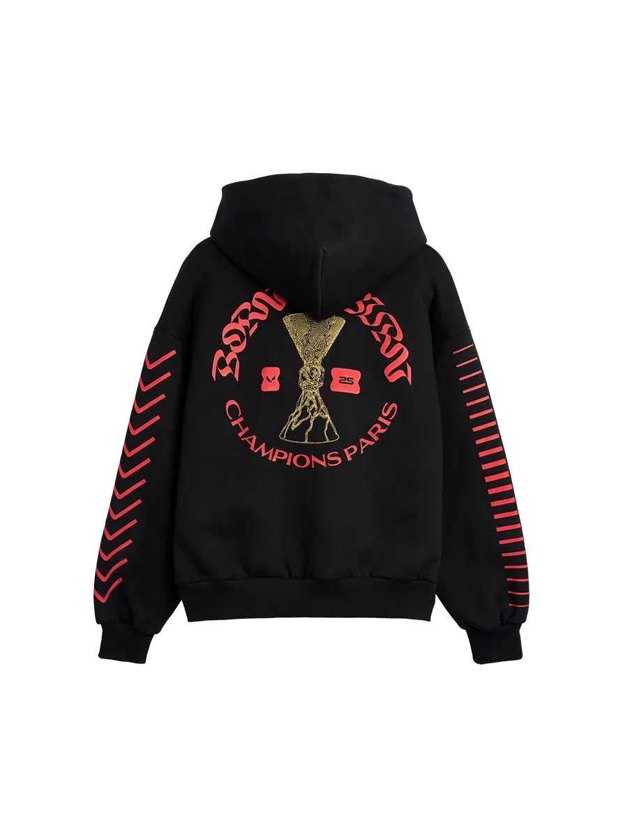 VCT Born to Burn Paris 2025 felpa zip nera