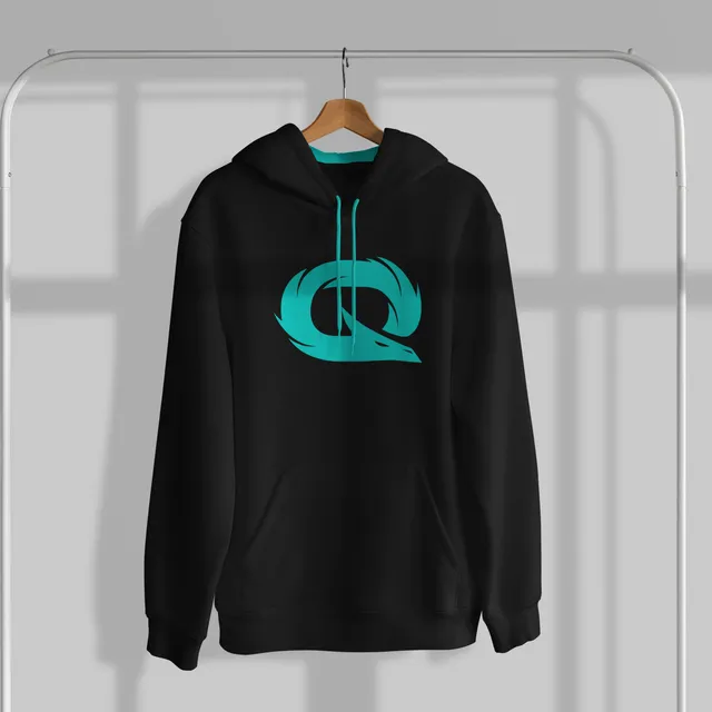 Qlash Original felpa blu navy con cappuccio cotone