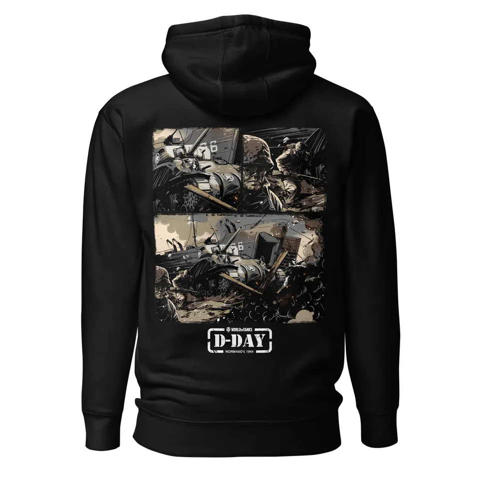 World of Tanks D-Day Fury Storm felpa cappuccio nera