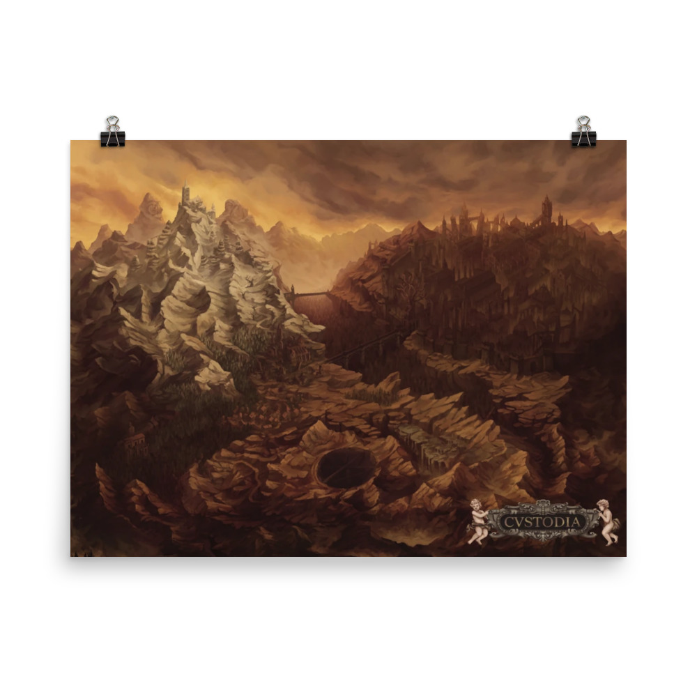 The Game Kitchen Blasphemous Cvstodia Map poster licenza ufficiale