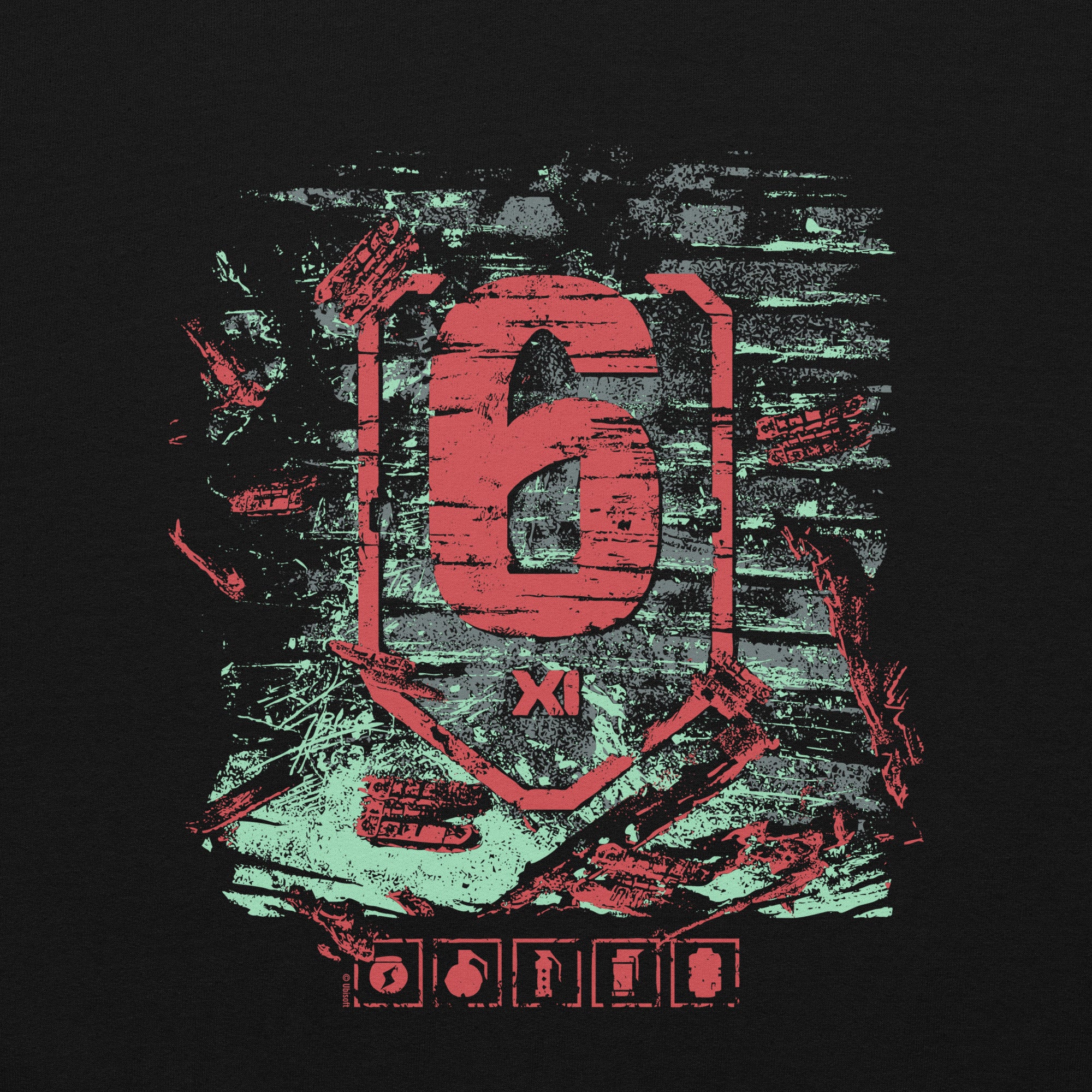 Ubisoft Rainbow Six Siege Silent Hunt felpa cappuccio S pesante