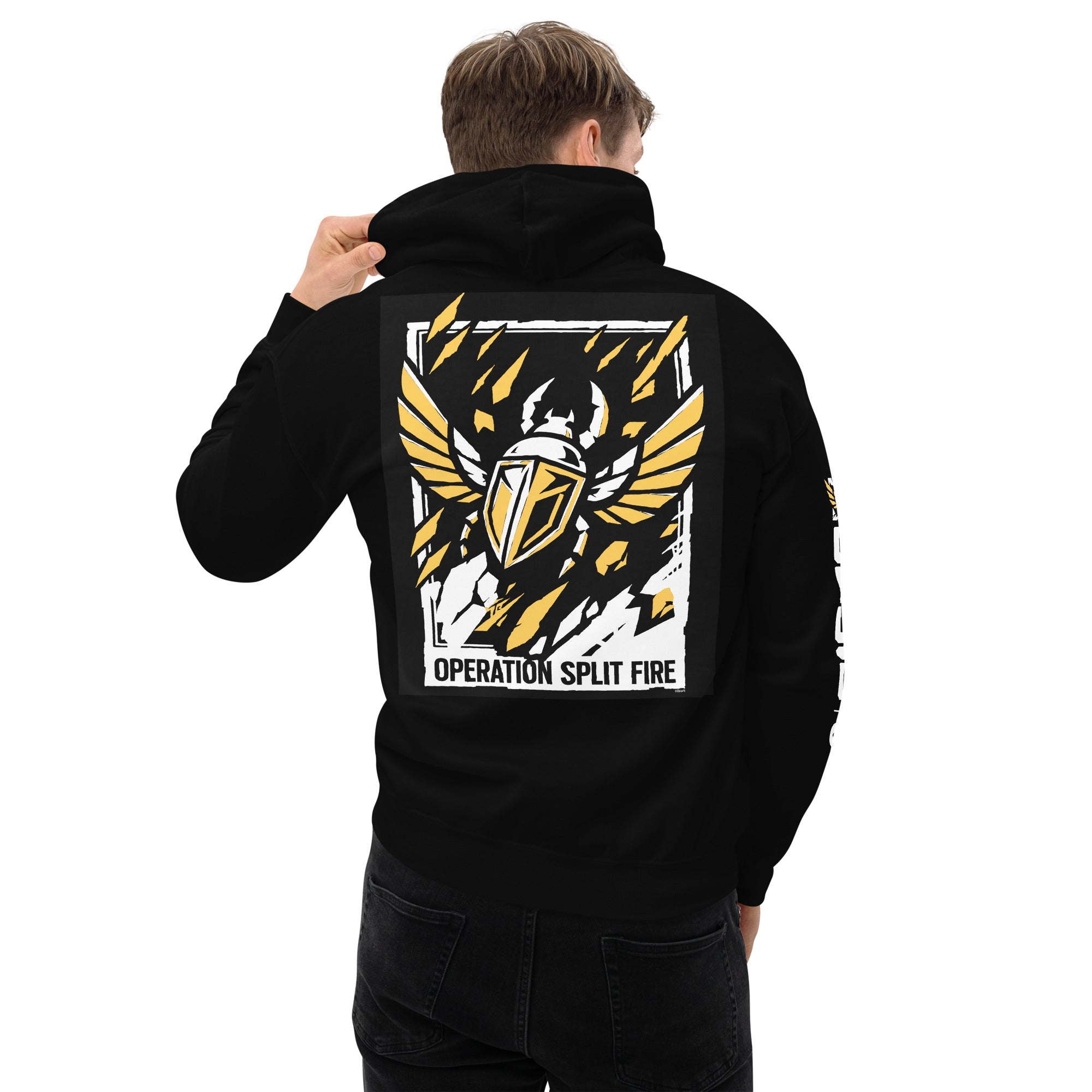 UBICollectibles Six Siege Split Fire felpa cappuccio nera L