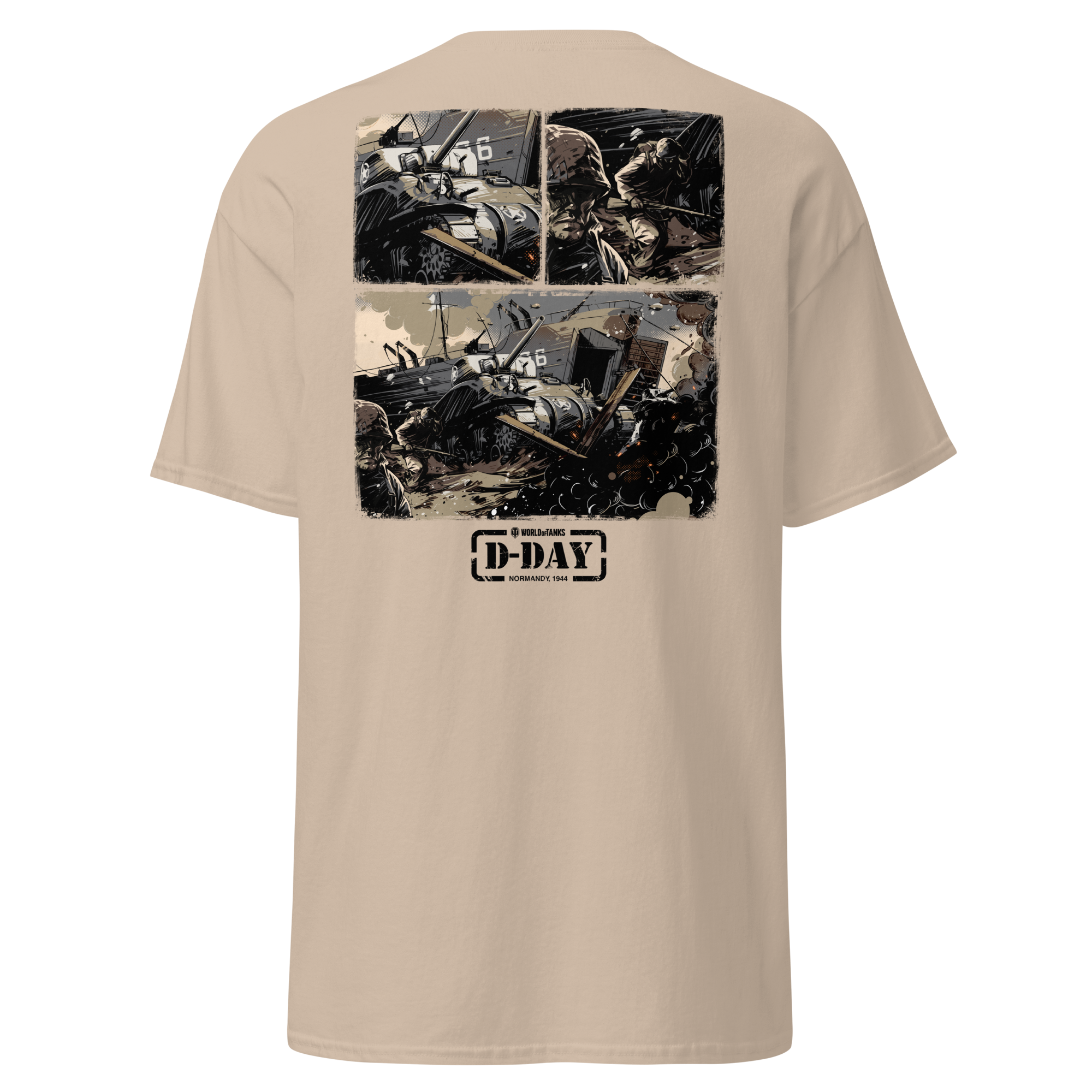 World of Tanks D-Day Fury Storm t-shirt beige cotone