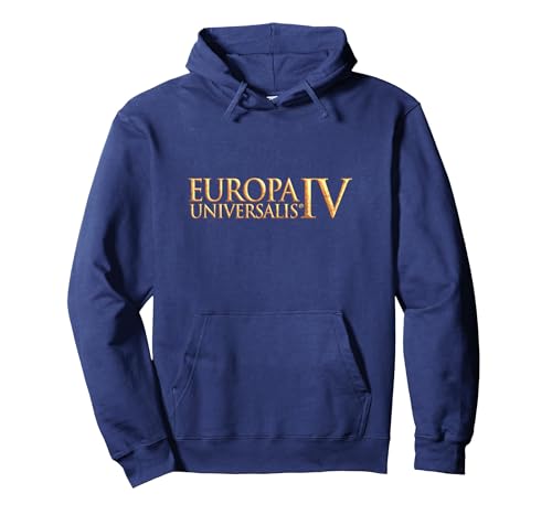 Europa Universalis IV logo felpa con cappuccio grigio scuro
