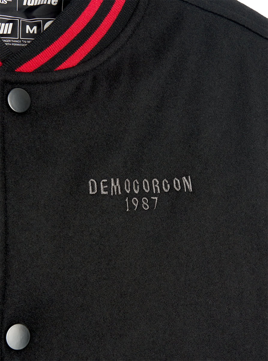 Stranger Things Demogorgon 1987 giacca varsity lana