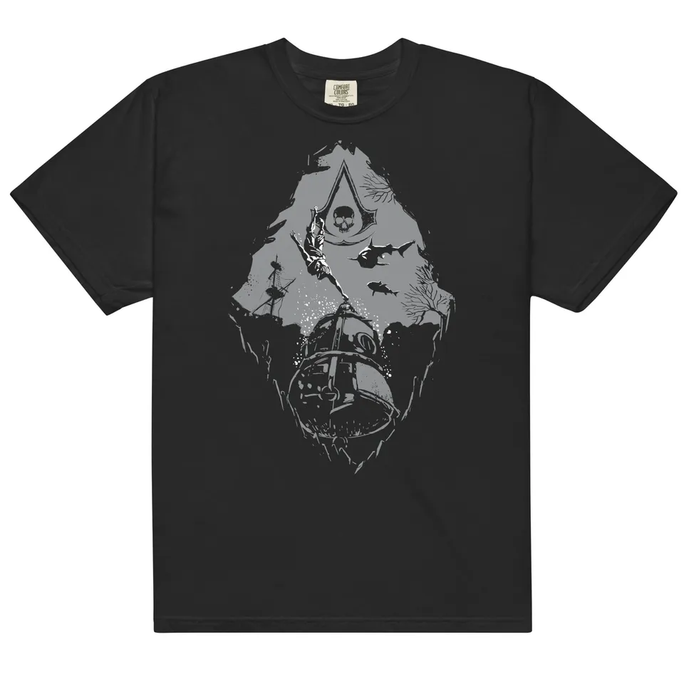 Ubisoft Assassin's Creed Black Flag Diving Bell maglietta cotone